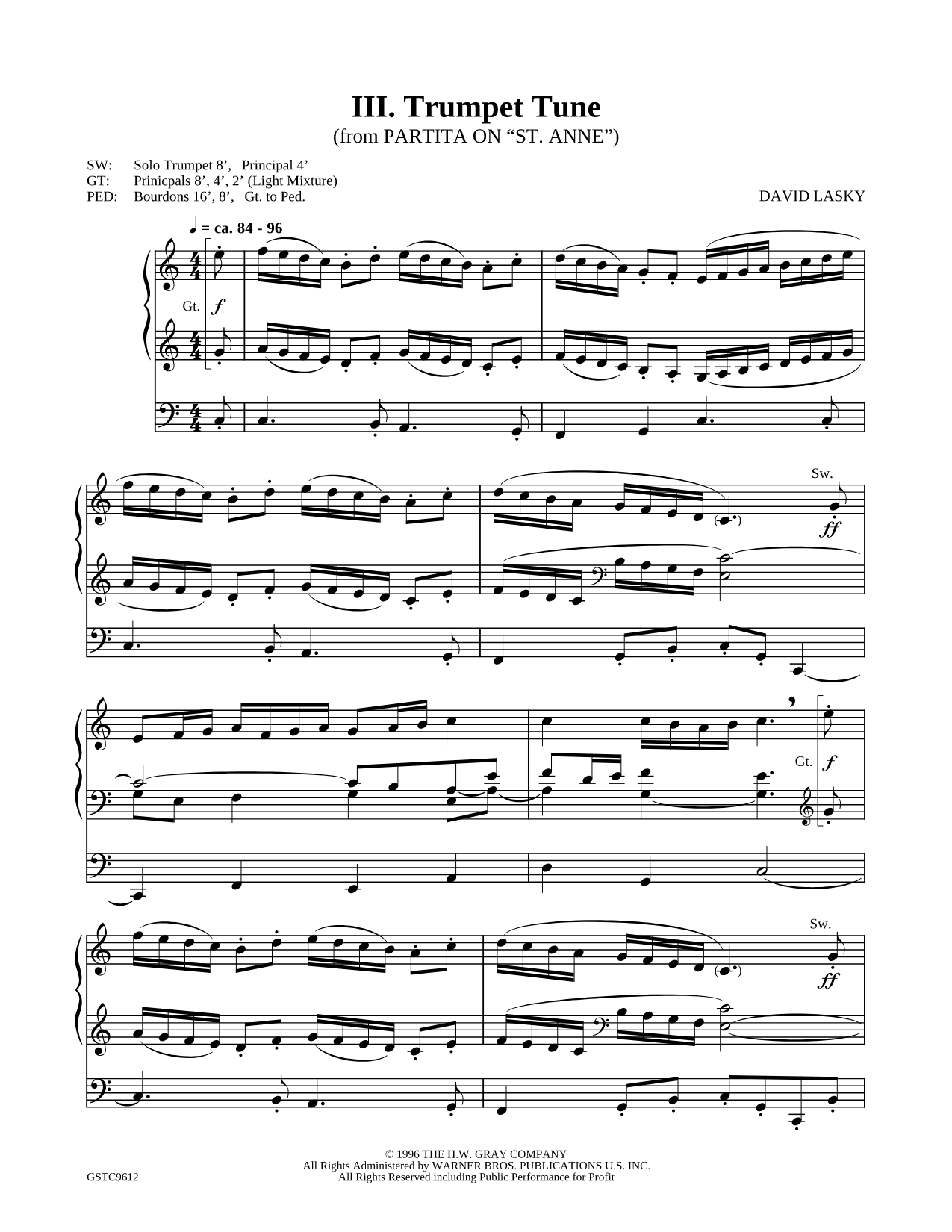 III. Trumpet Tune