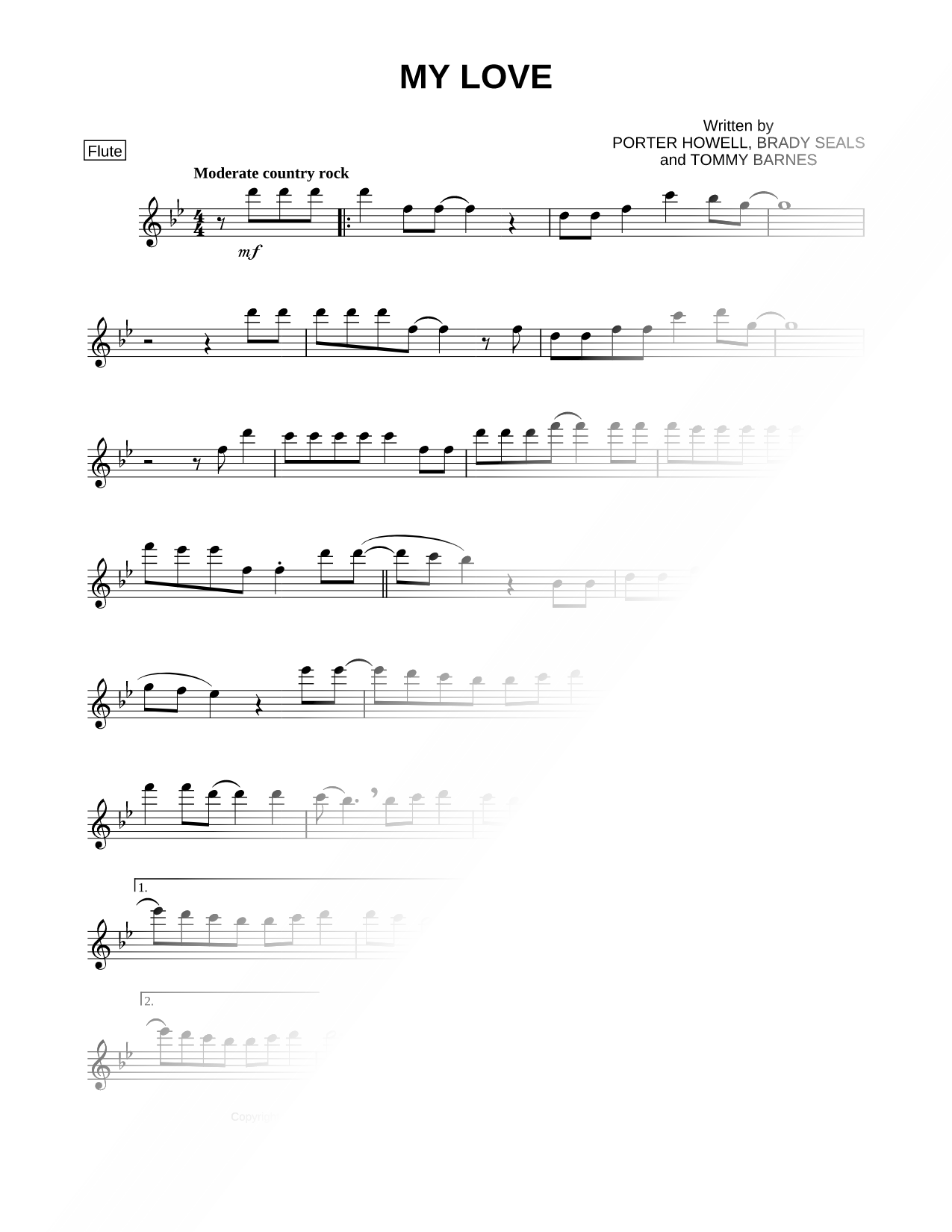 My Love - Flute