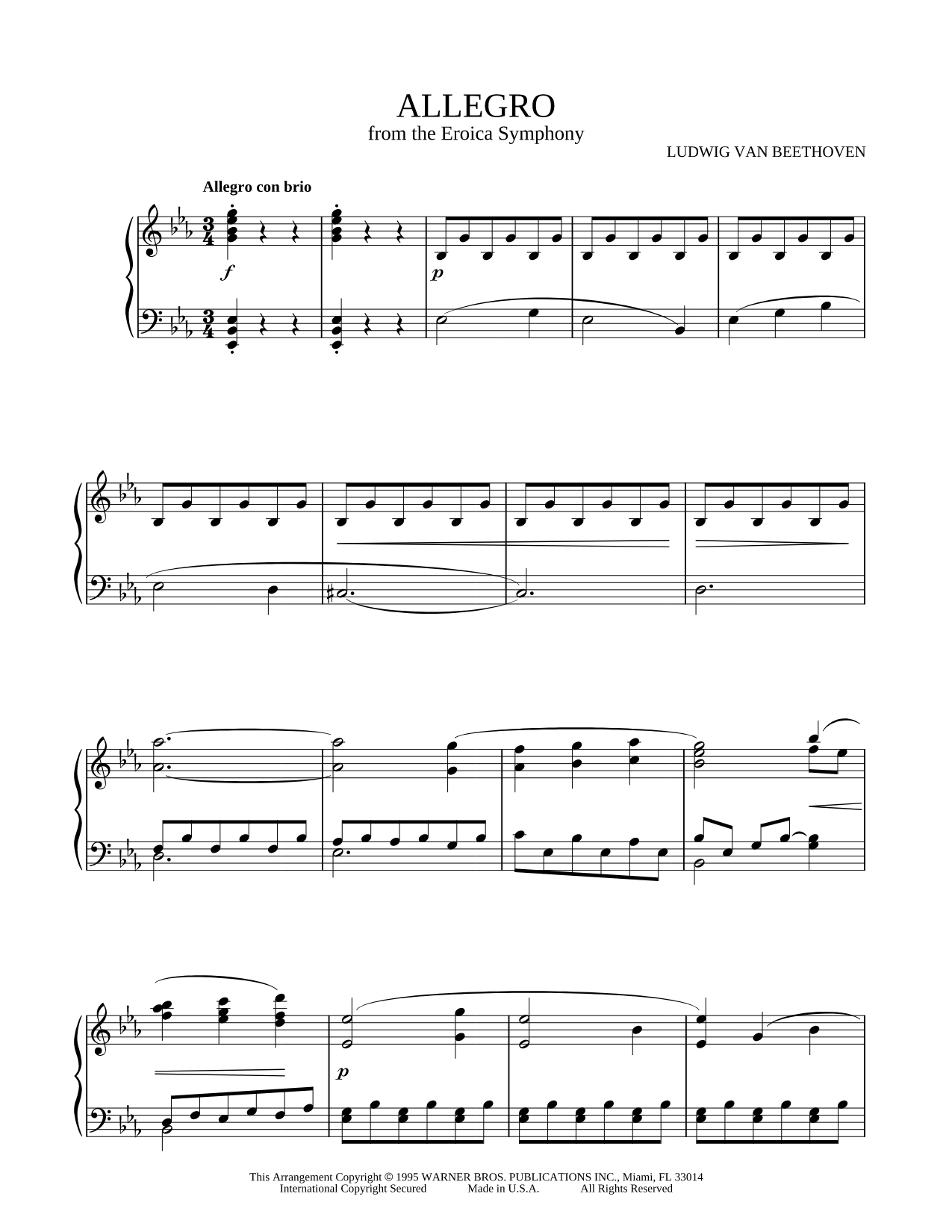 Allegro, from Symphony No. 3 "Eroica" (excerpt)