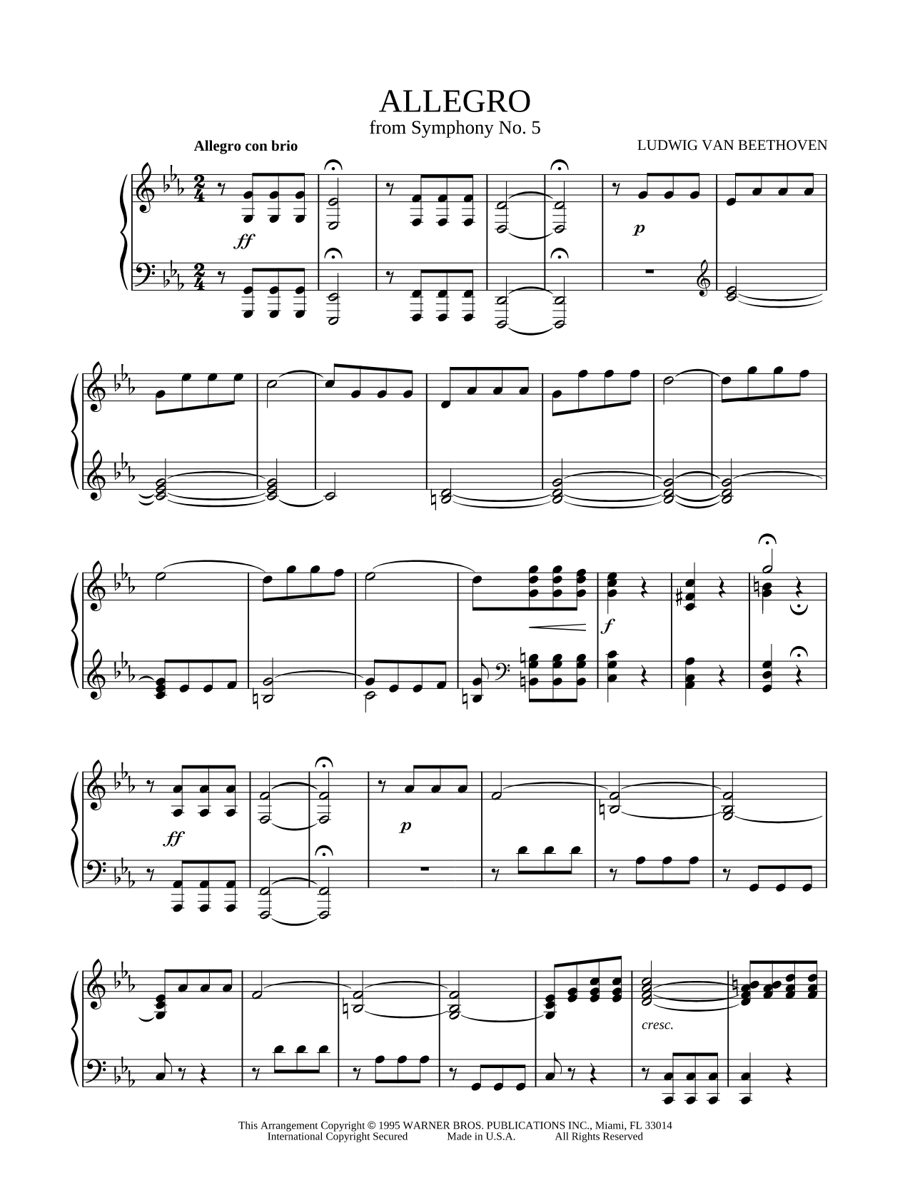 Symphony No. 5 in C Minor, Op. 67 - 1st Movement [Excerpt]