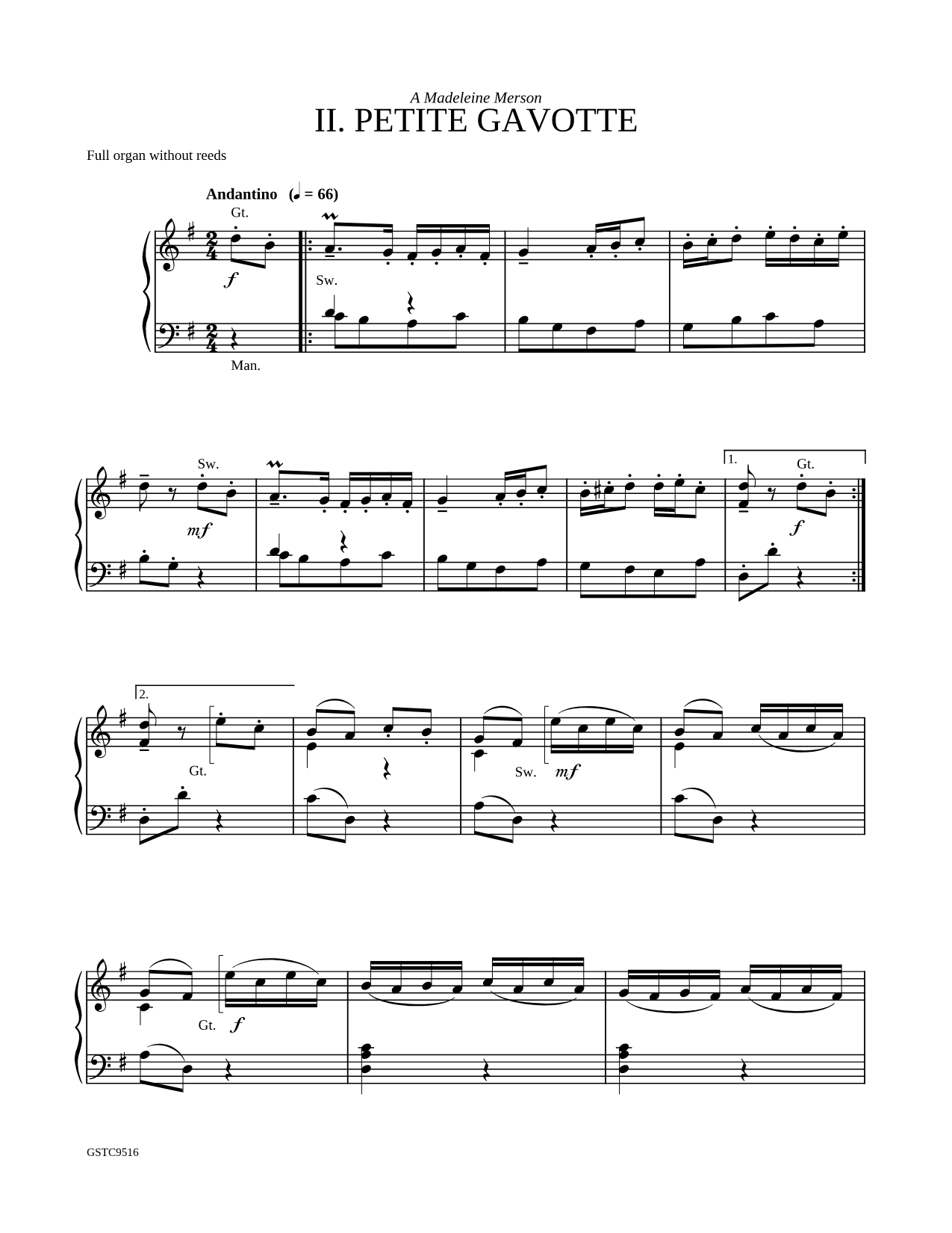 II. Petite Gavotte