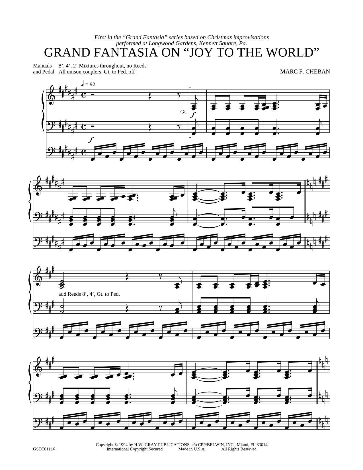 Grand Fantasia on "Joy To the World"
