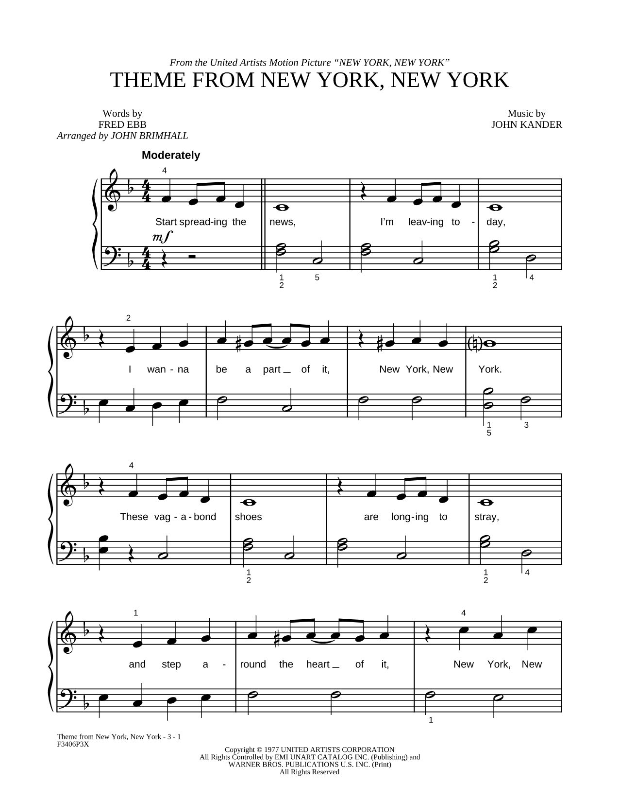 Theme from New York, New York
