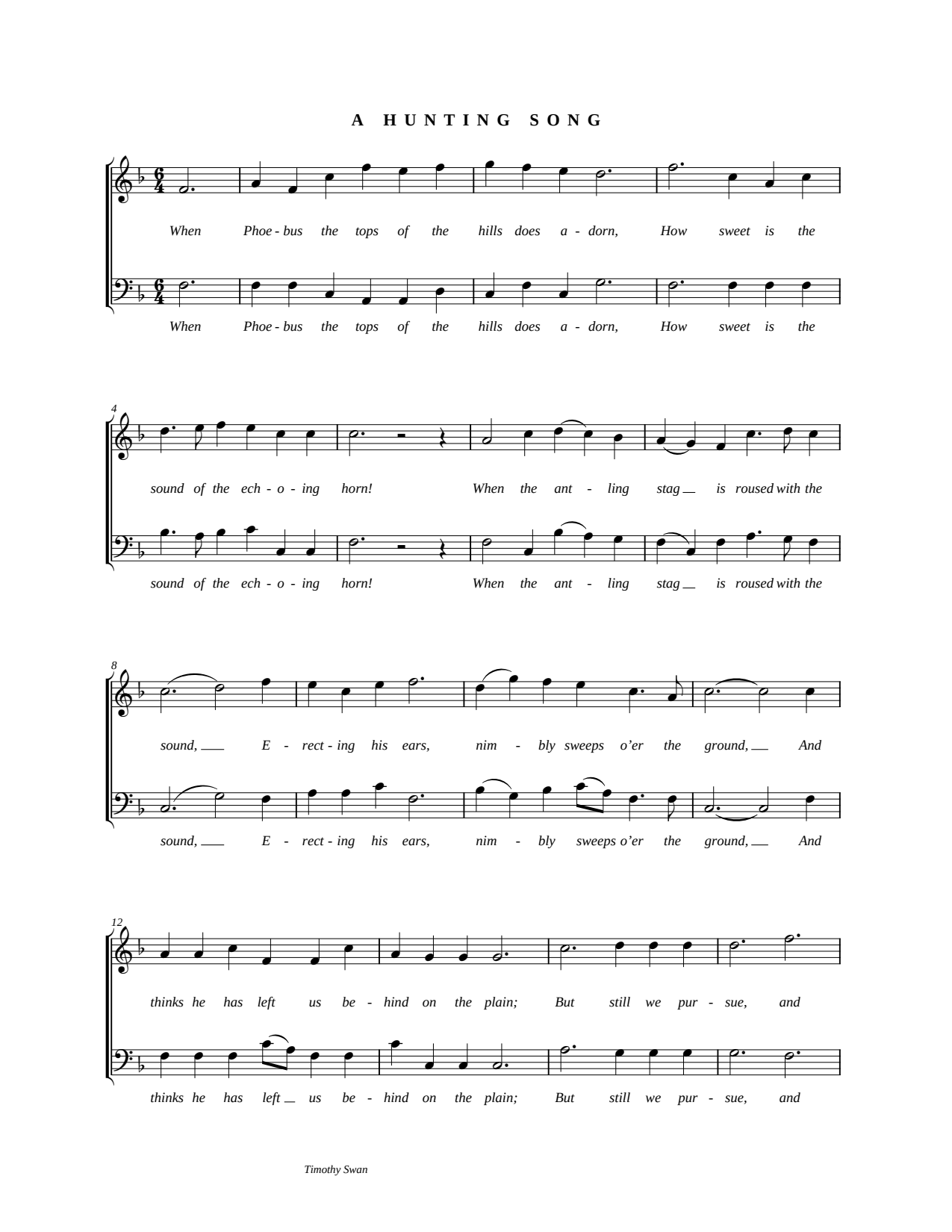 A Hunting Song