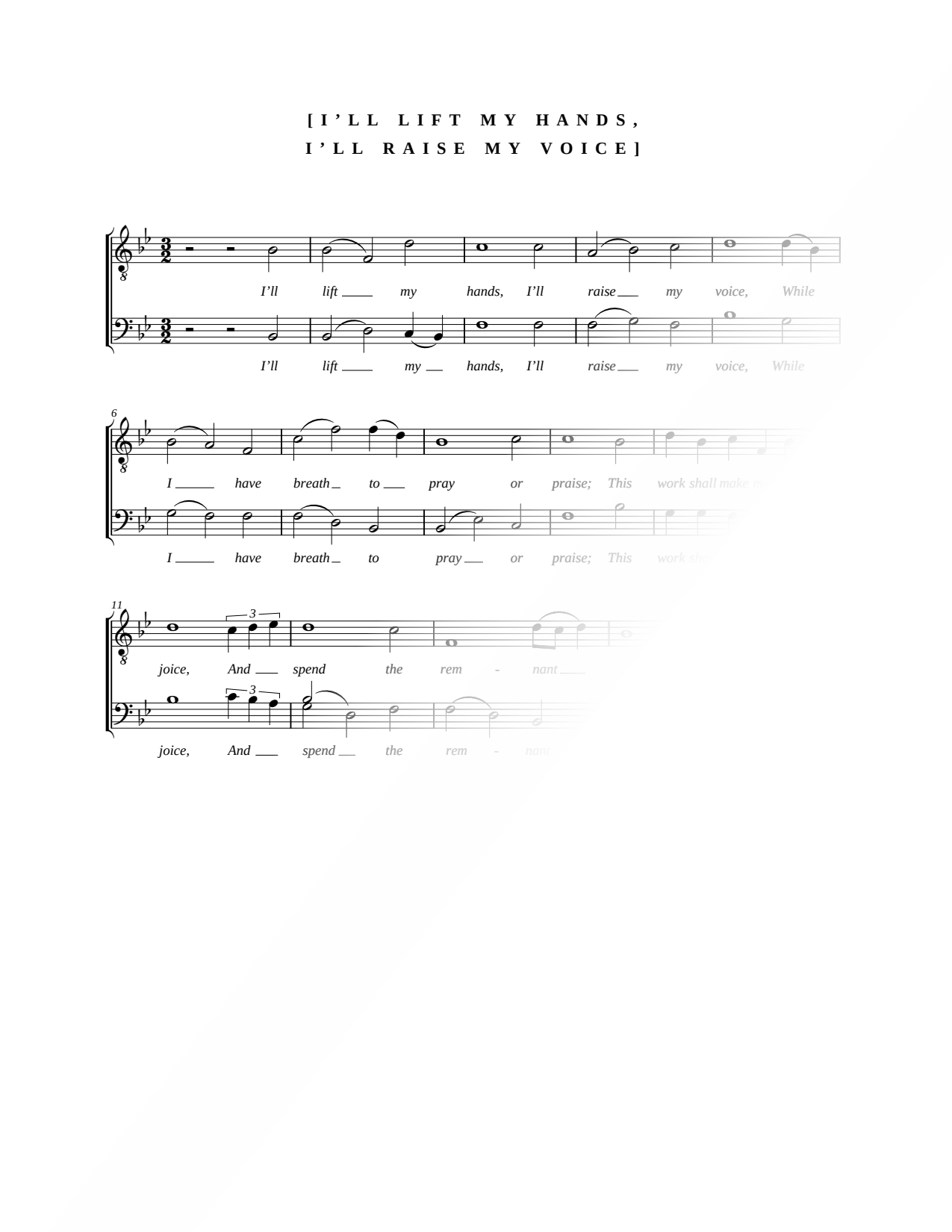 I'll Lift My Hands, I'll Raise My Voice