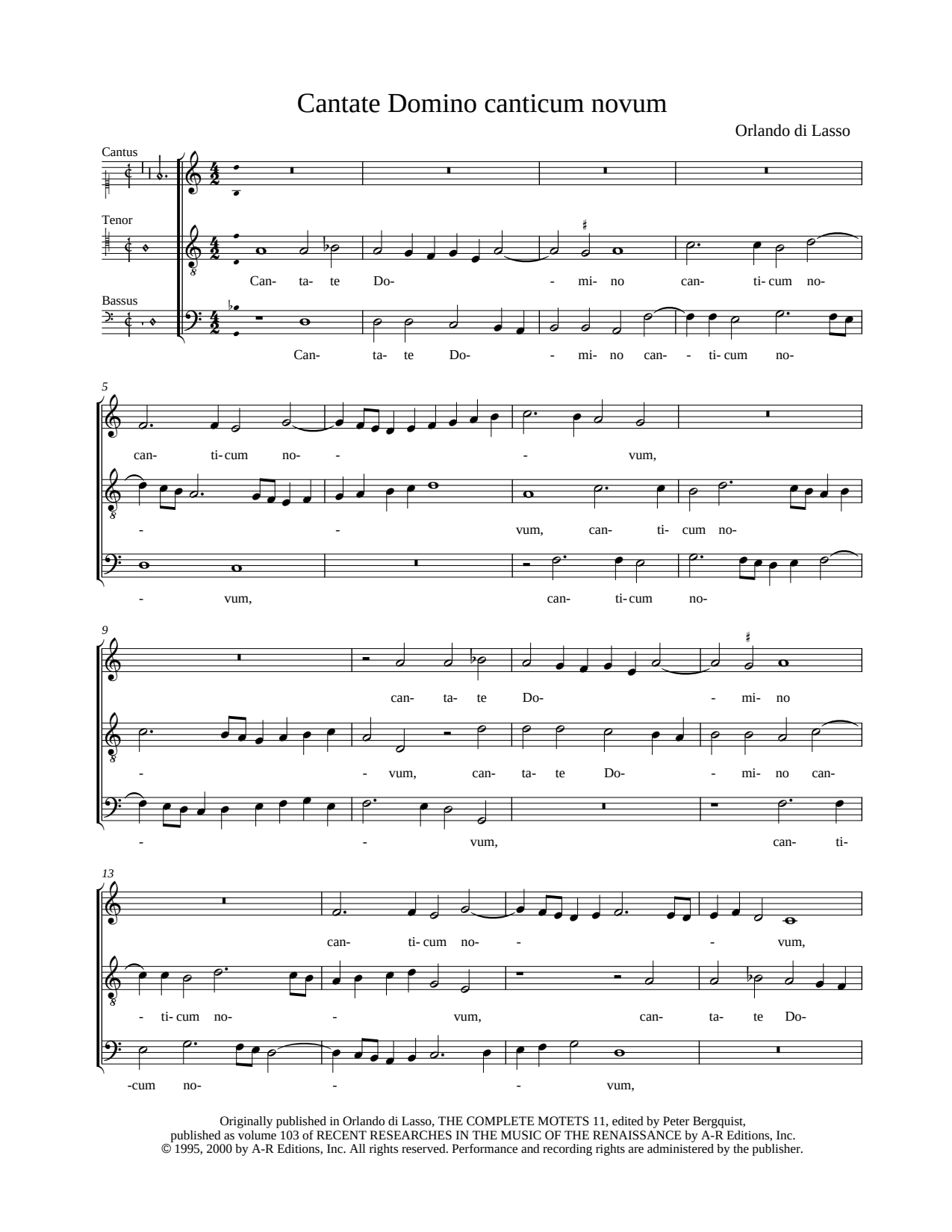 Cantate Domino canticum novum