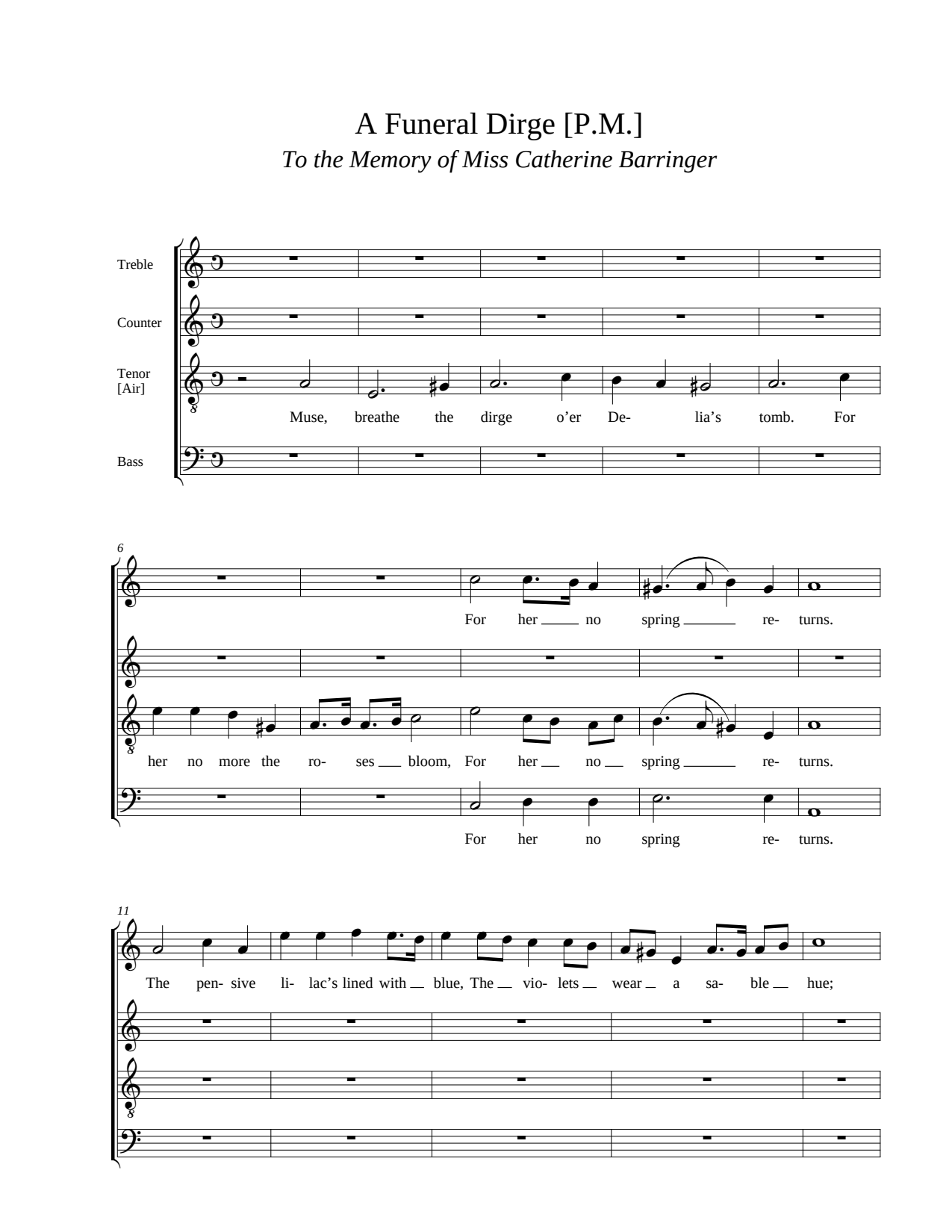 A Funeral Dirge [P.M.]