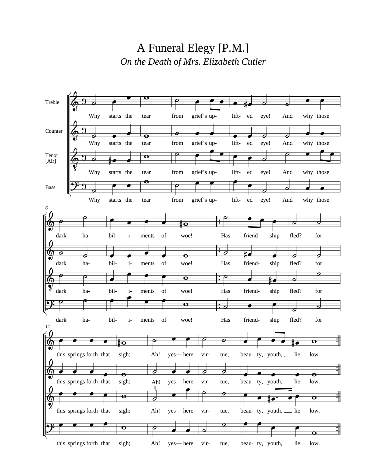 A Funeral Elegy [P.M.]