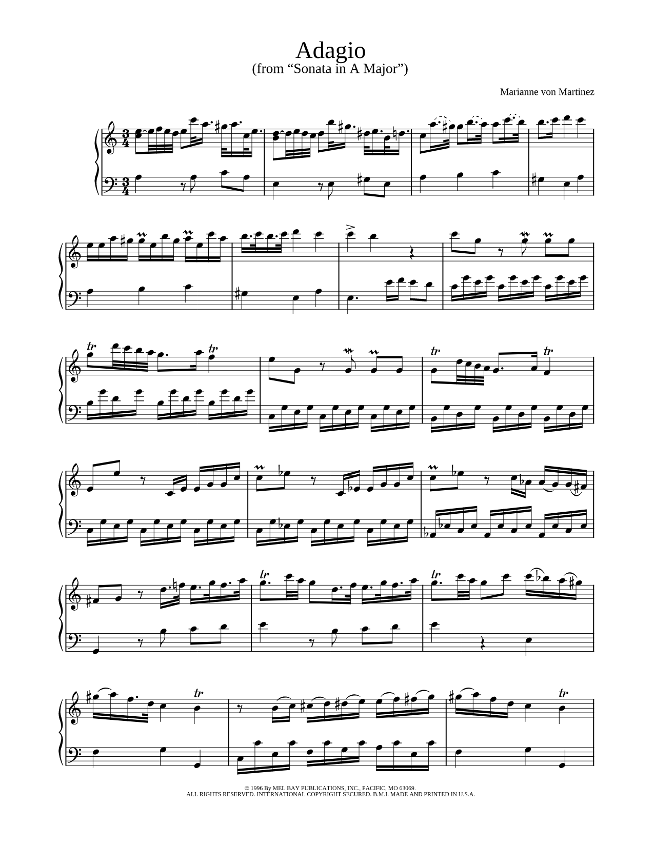 Sonata In A Major
