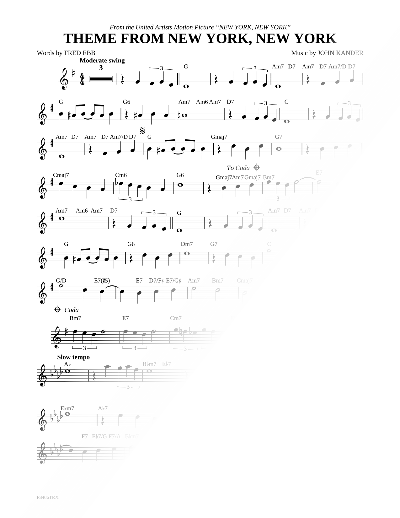 Theme from New York, New York