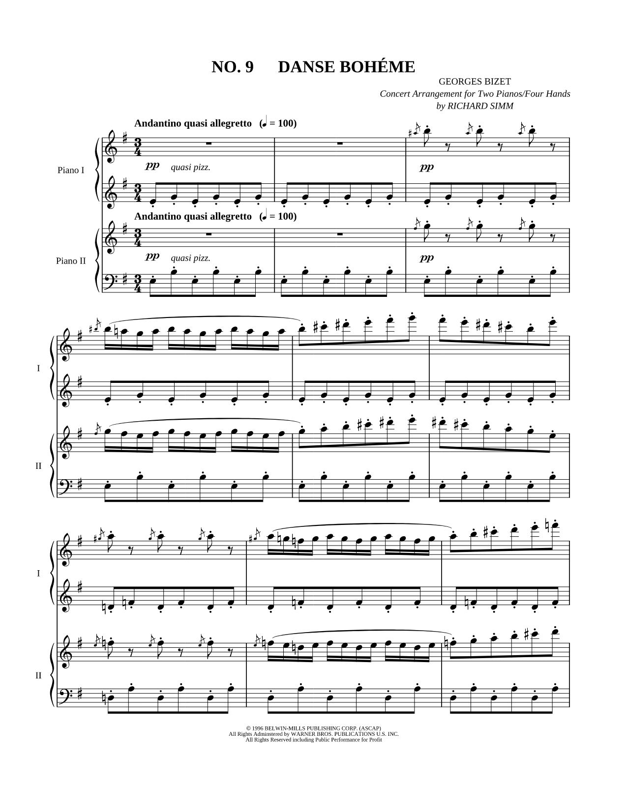 No. 9 Danse Bohéme