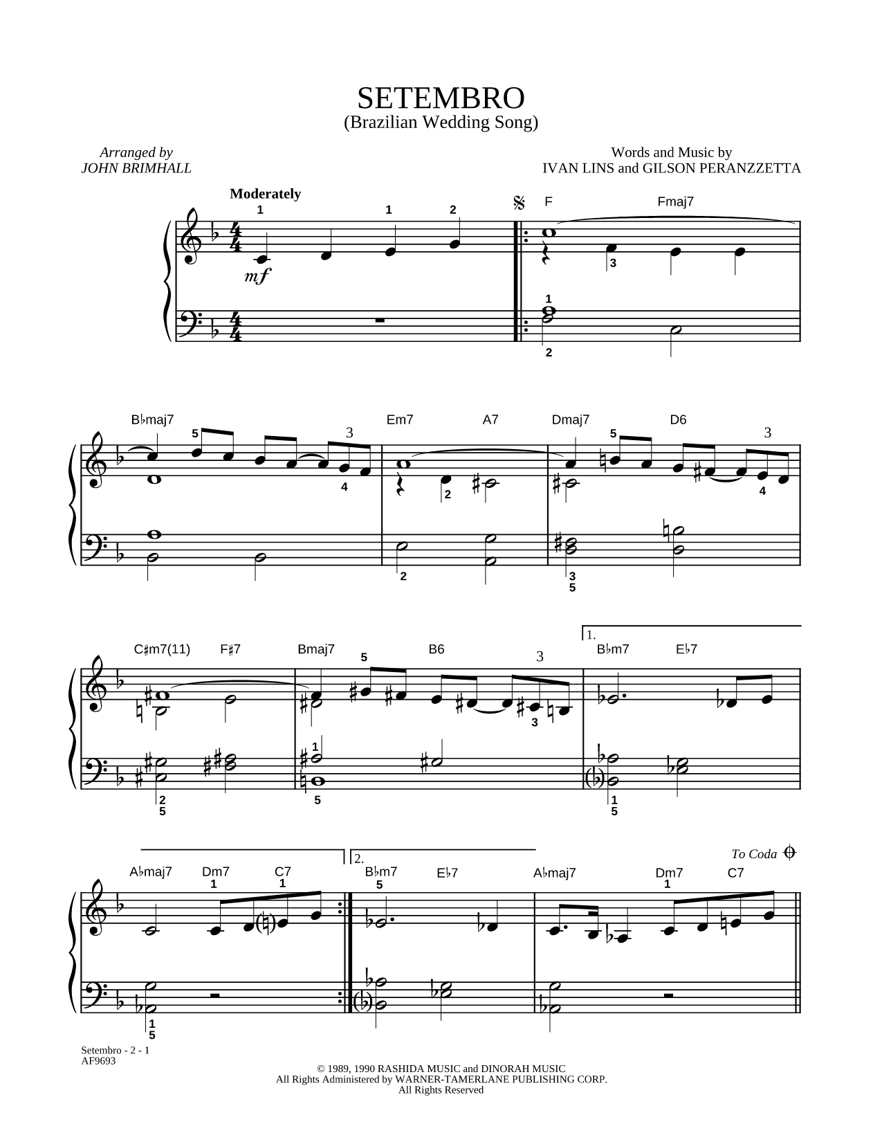 IVAN LINS 1 スコア Ivan Lins Sheet Music | Musicnotes
