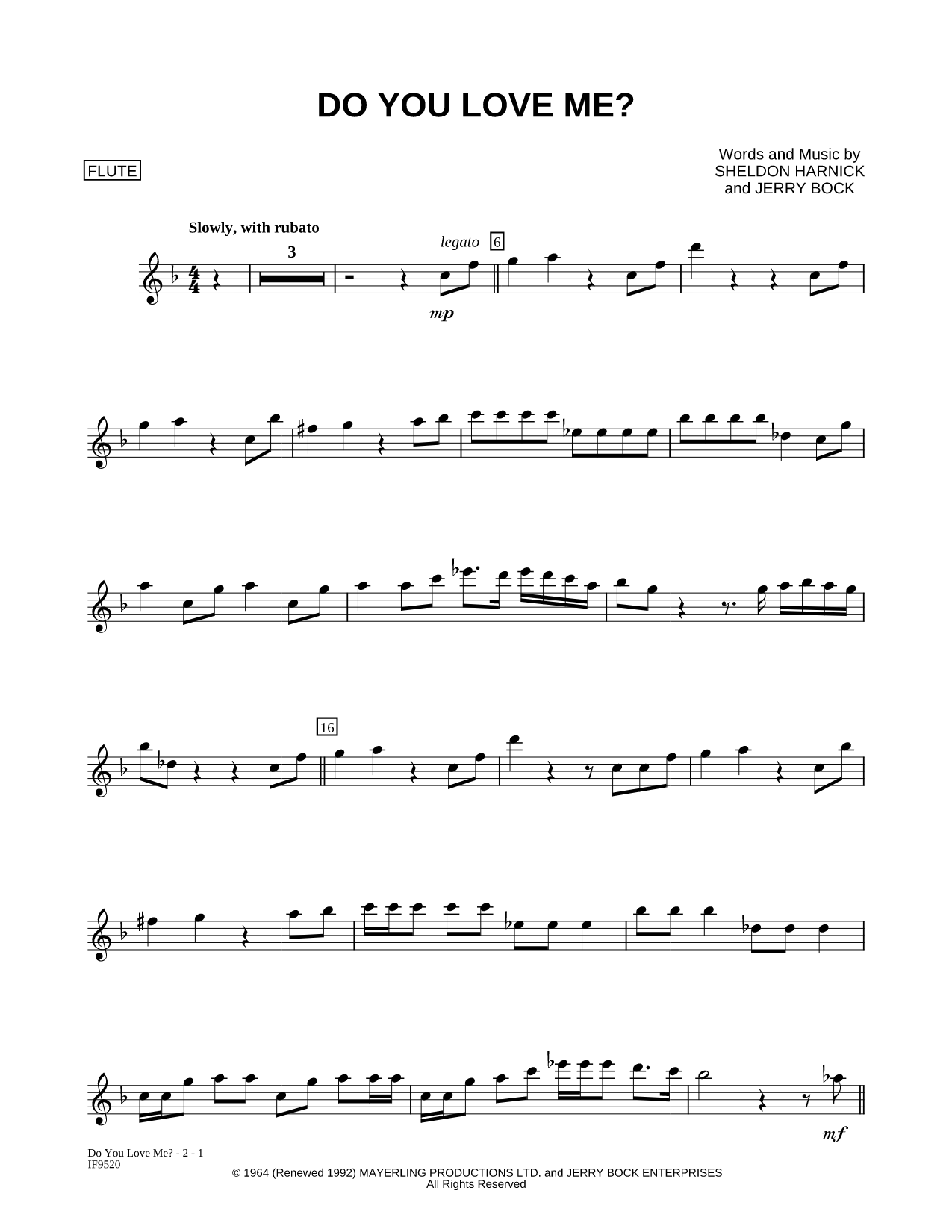 Do You Love Me? - Flute