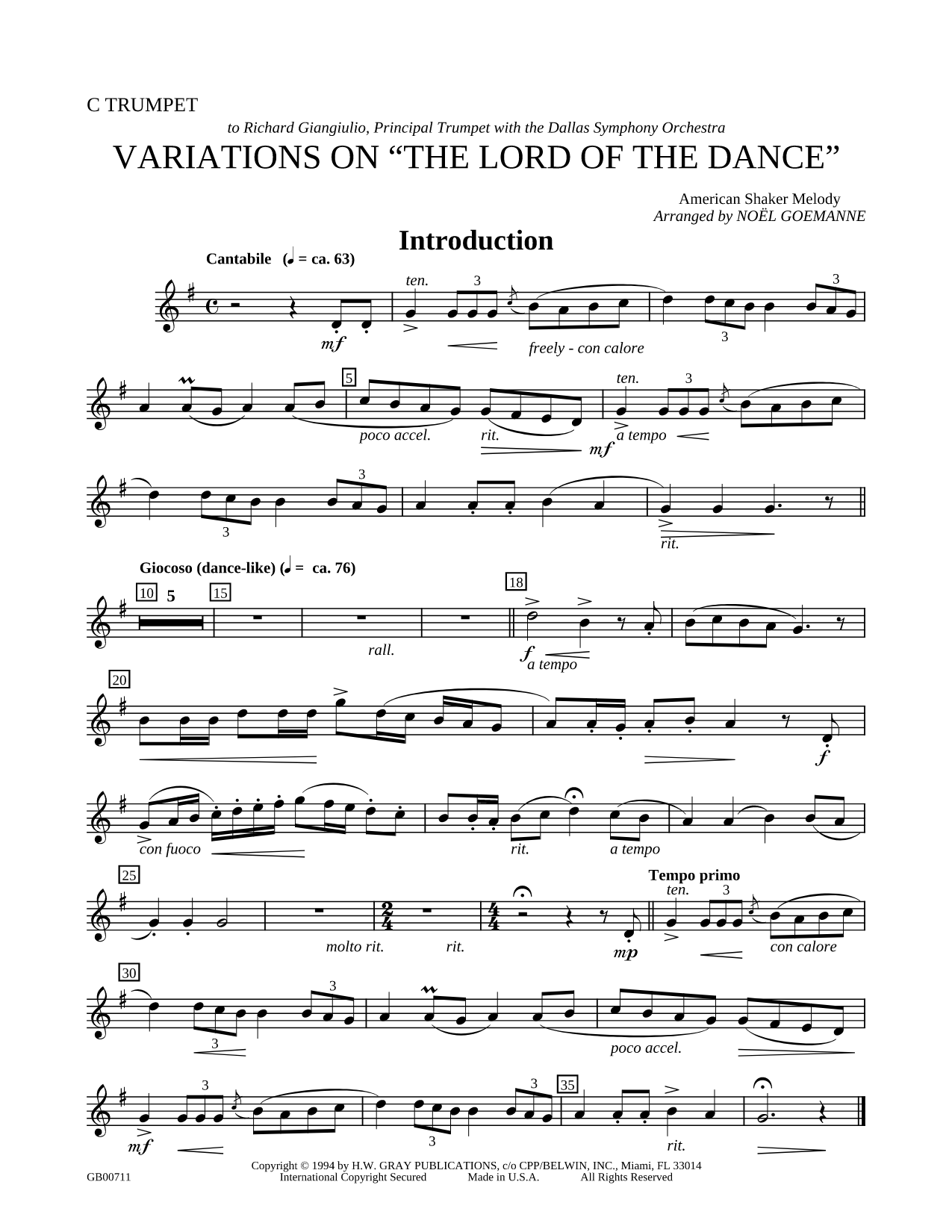 Variations on "the Lord of the Dance"