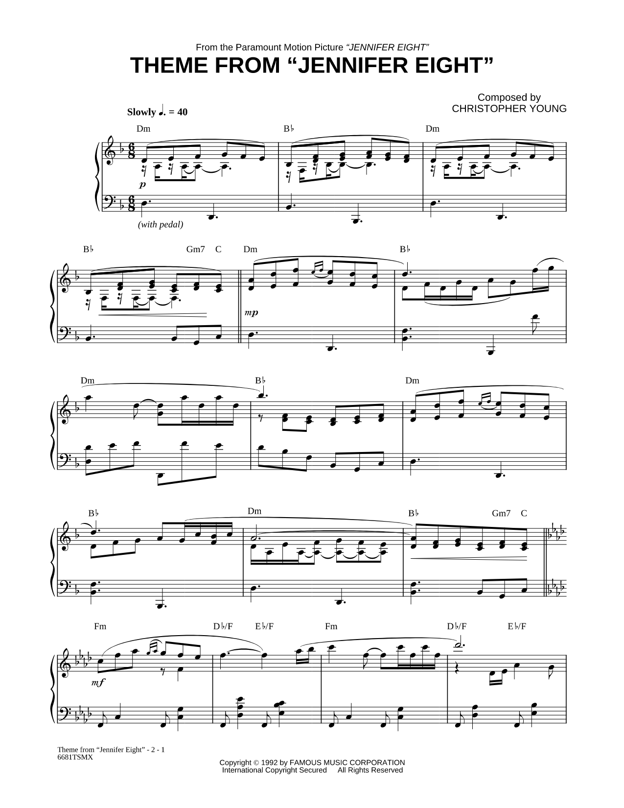 Theme From "Jennifer Eight"