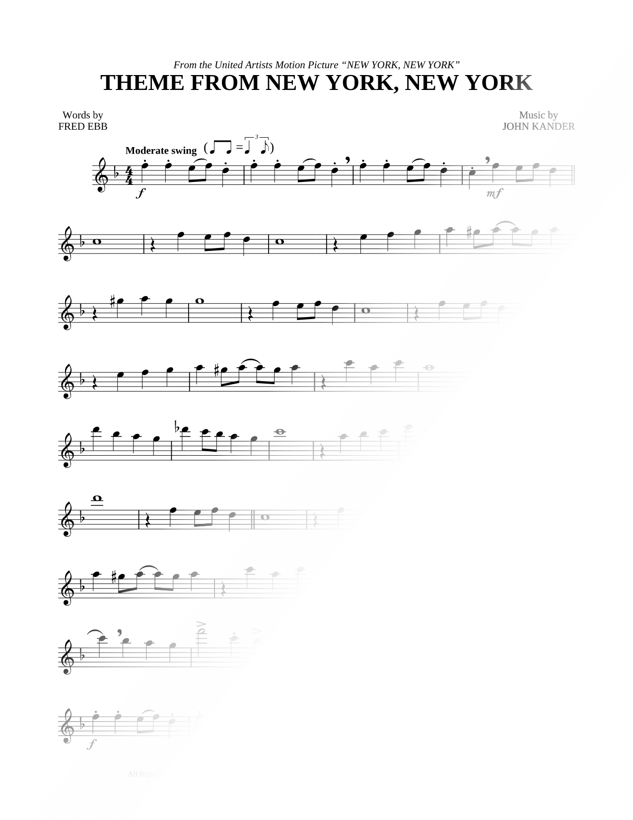 Theme from New York, New York