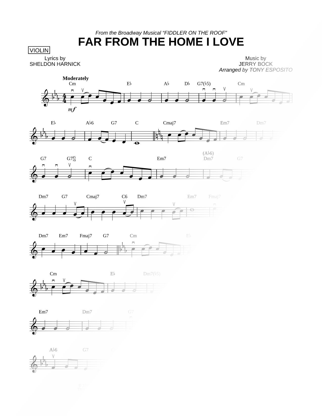 Far From the Home I Love - Violin