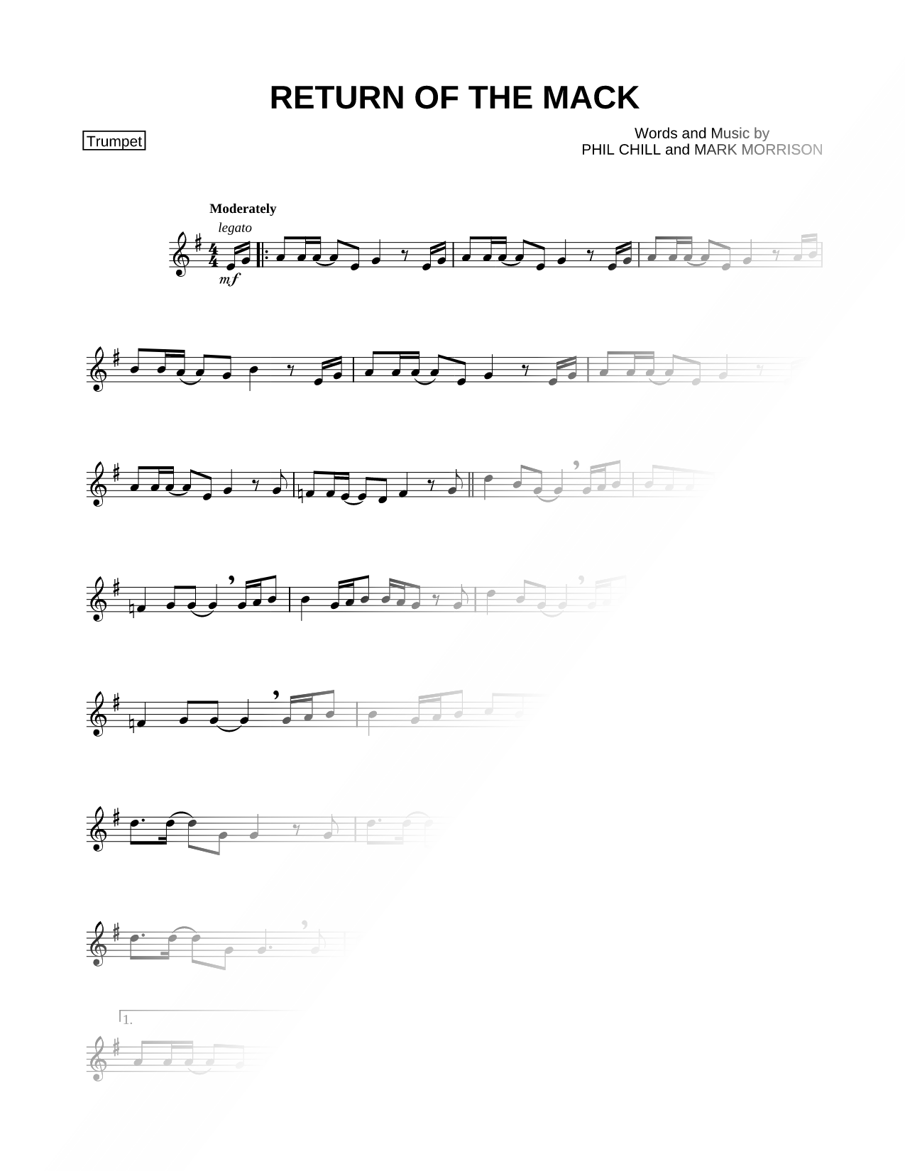 Return of the Mack - Trumpet