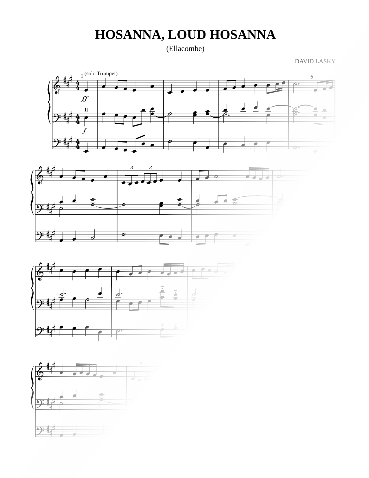 Hosanna, Loud Hosanna