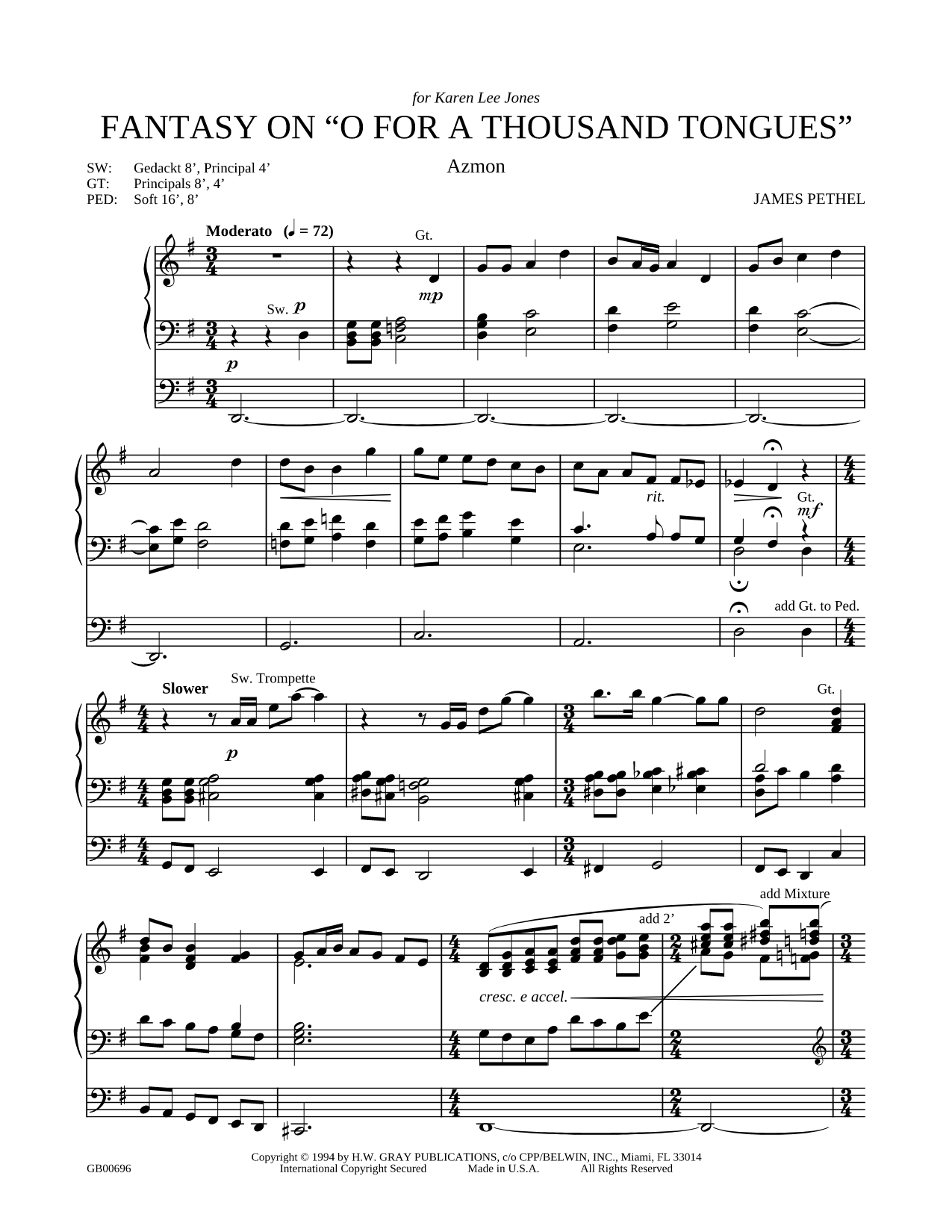 Fantasy on "O for a Thousand Tongues"