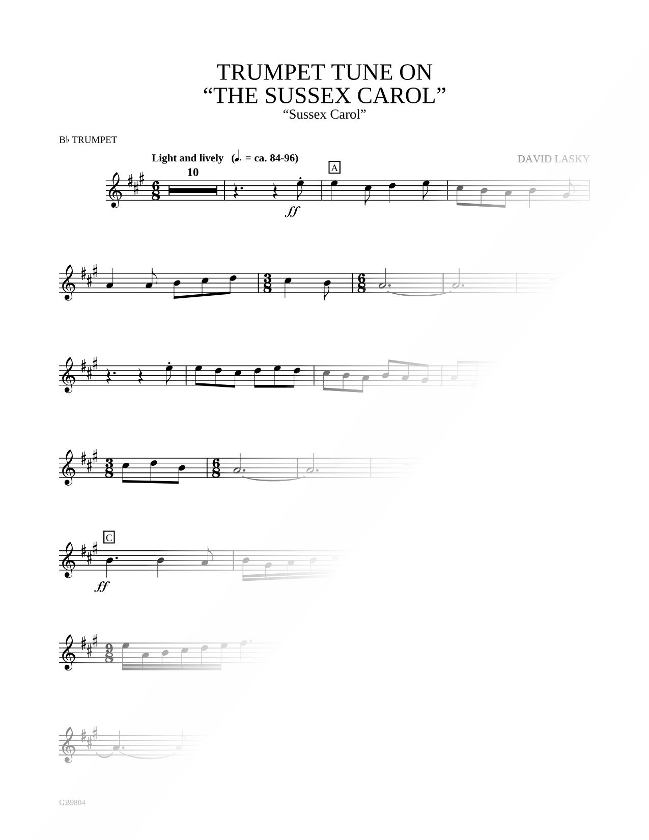 Trumpet Tune on "the Sussex Carol"