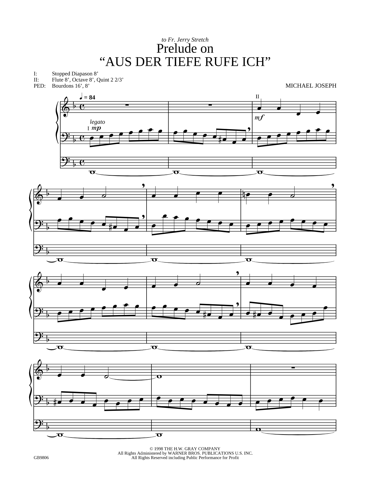 Prelude on "Aus Der Tiefe Rufe Ich"