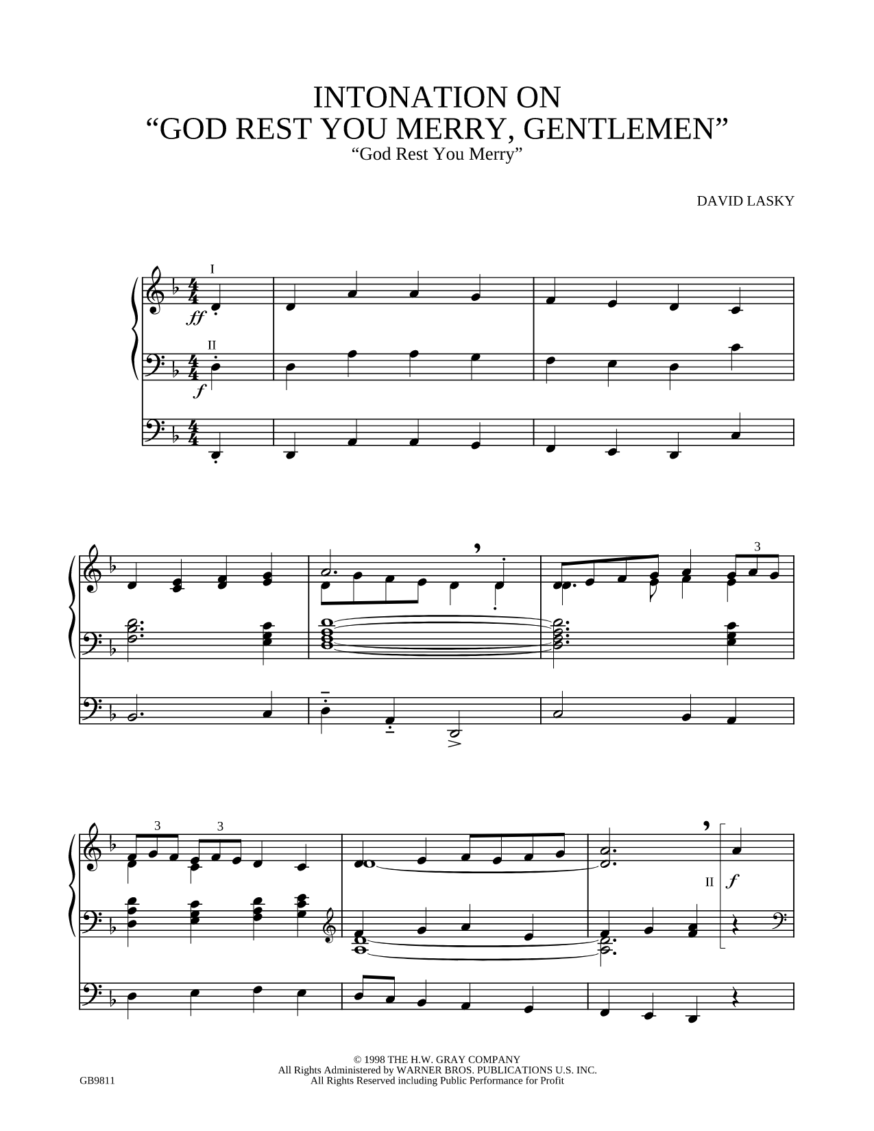 Intonation on "God Rest You Merry, Gentlemen"