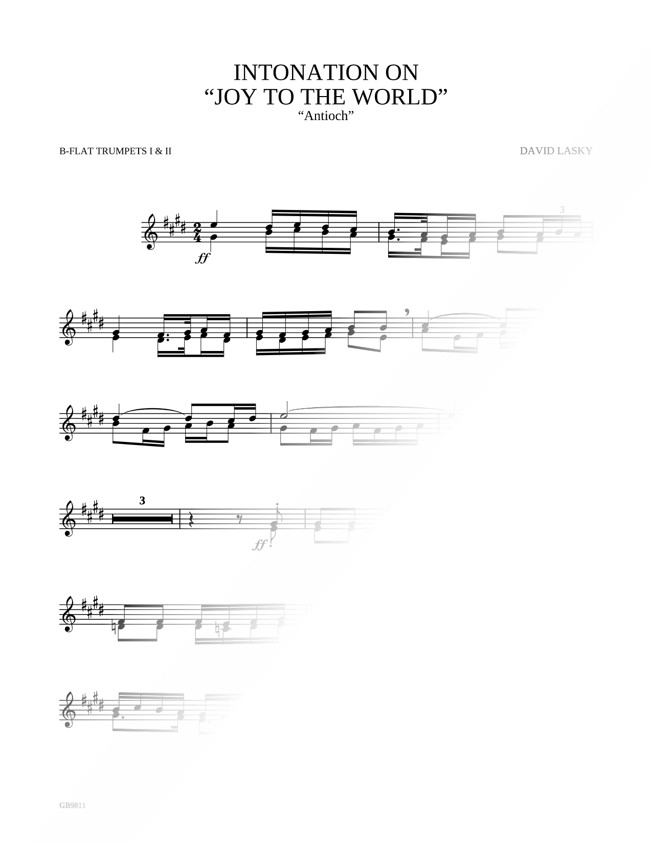 Intonation on Joy to the World - Optional Trumpets