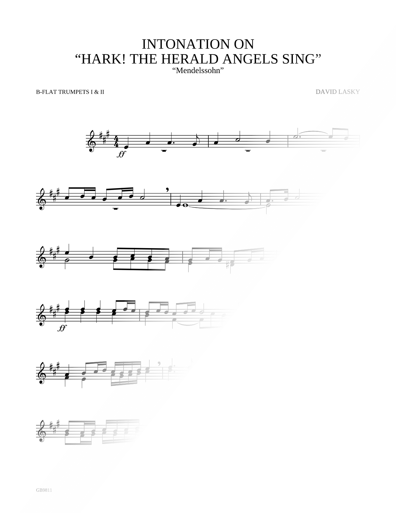 Intonation on Hark! The Herald Angels Sing - Optional BbTrumpets