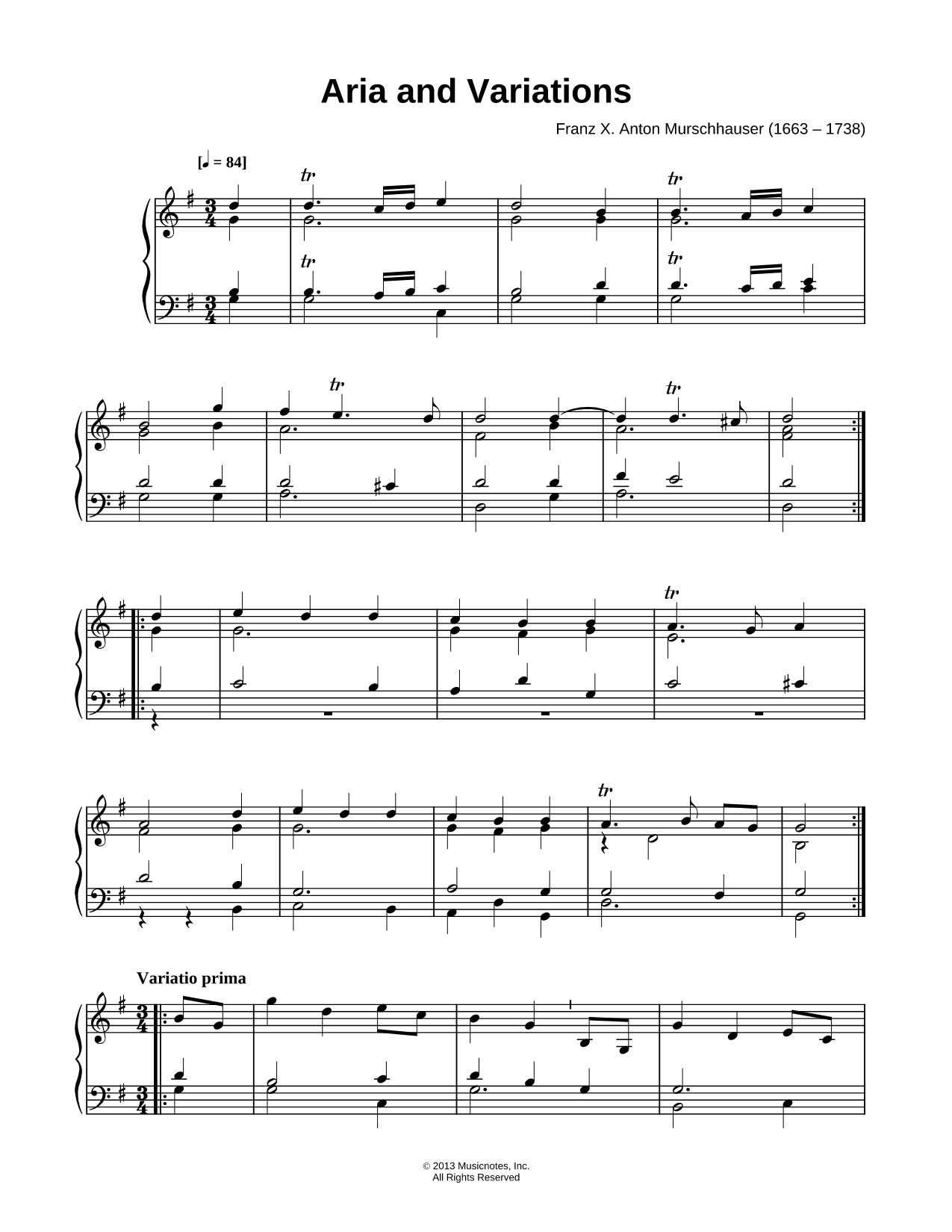 Aria and Variations
