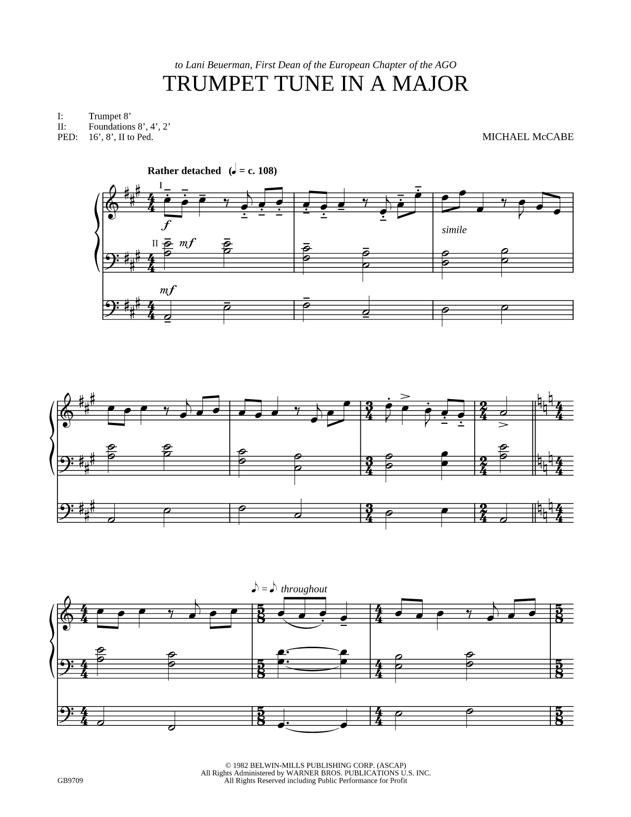 Trumpet Tune In A Major