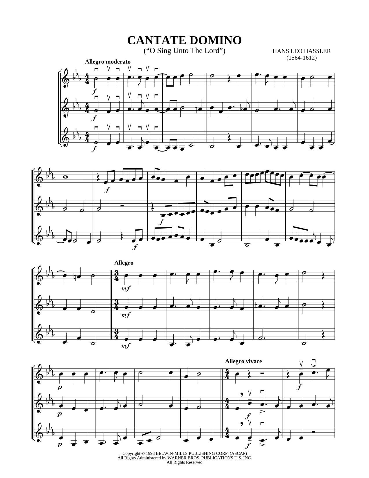 Cantate Domino