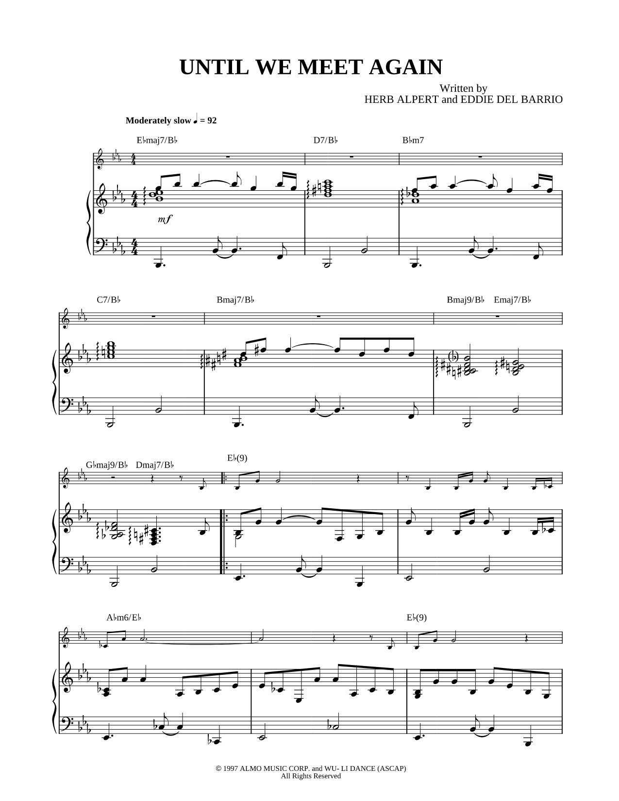 Until We Meet Again - Piano Accompaniment