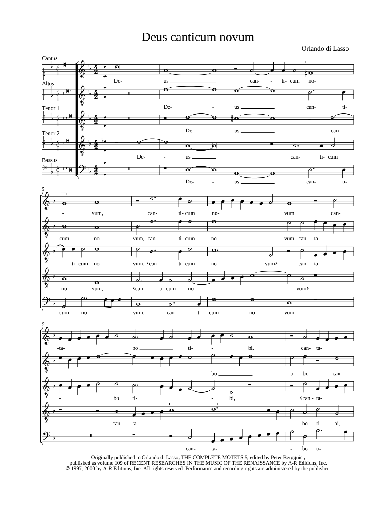 Deus canticum novum