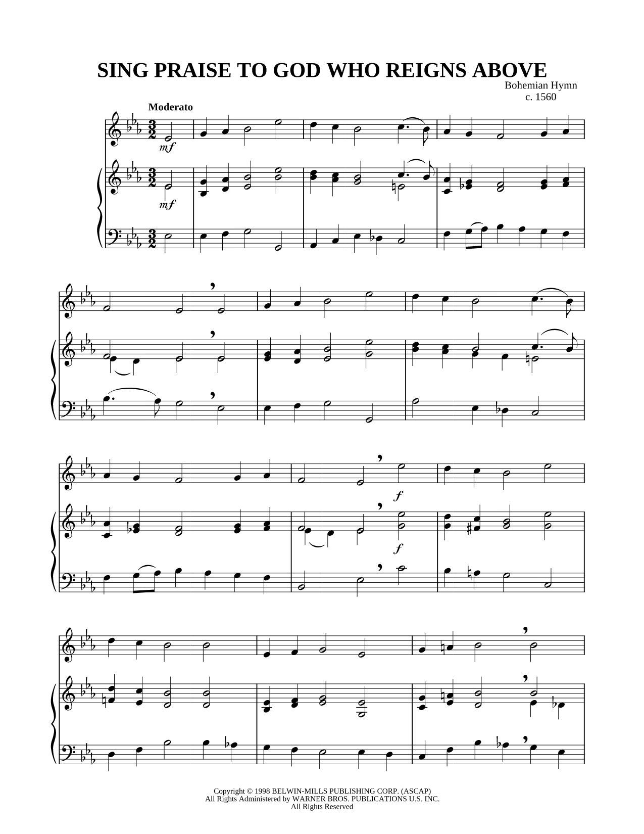 Sing Praise To God Who Reigns Above