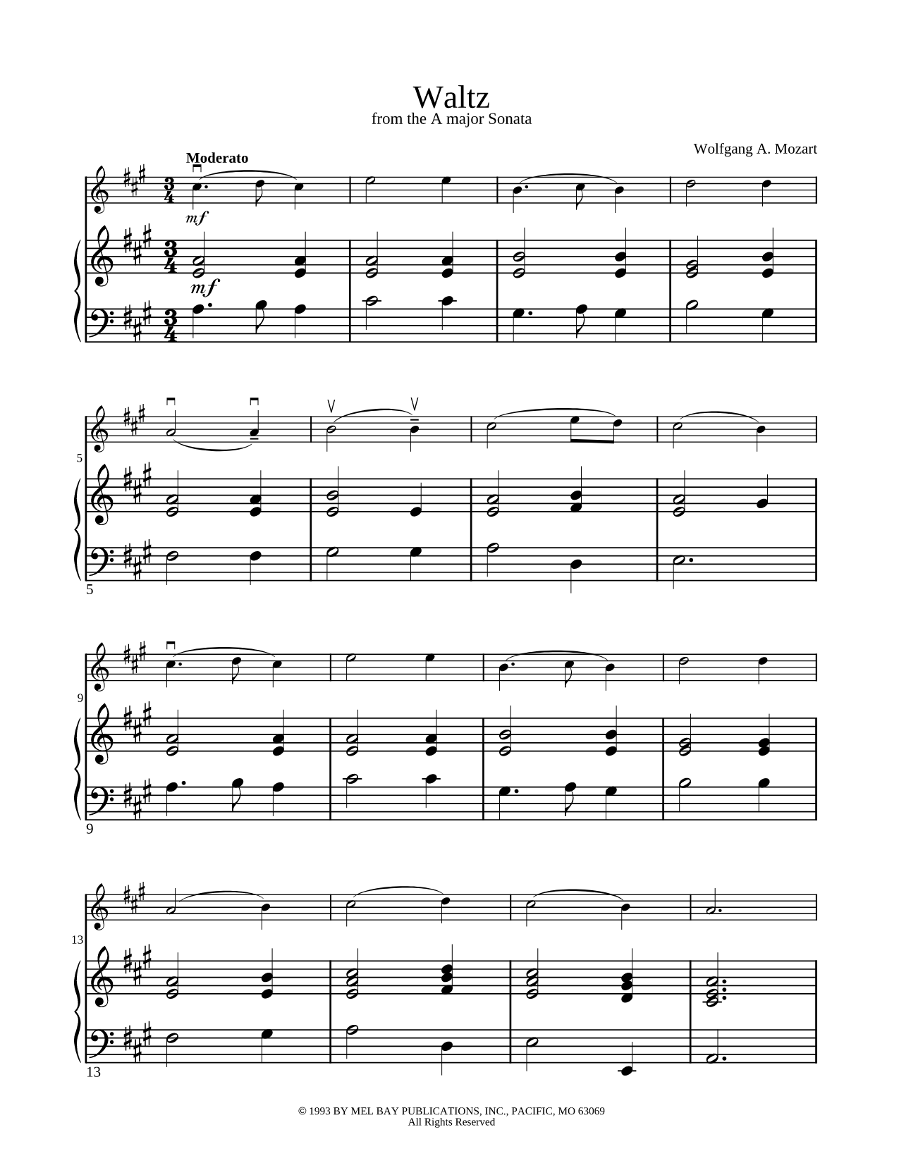 Waltz from the A Major Sonata