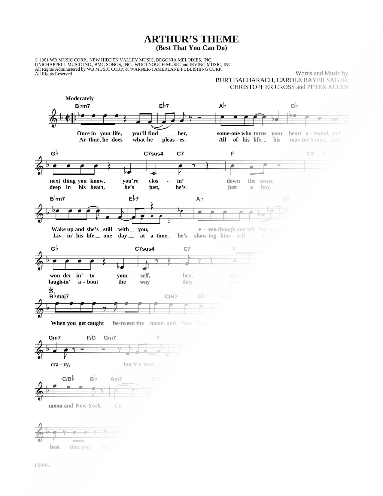 Arthur's Theme (Best That You Can Do)