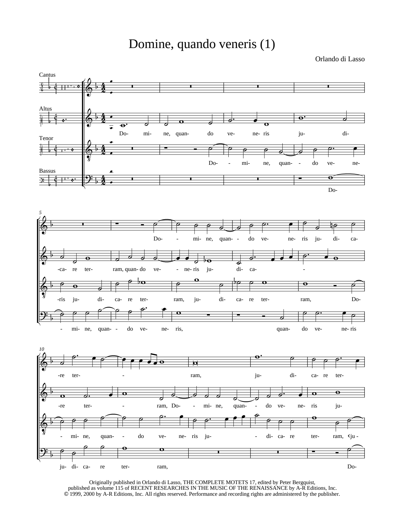 Domine, quando veneris (1)