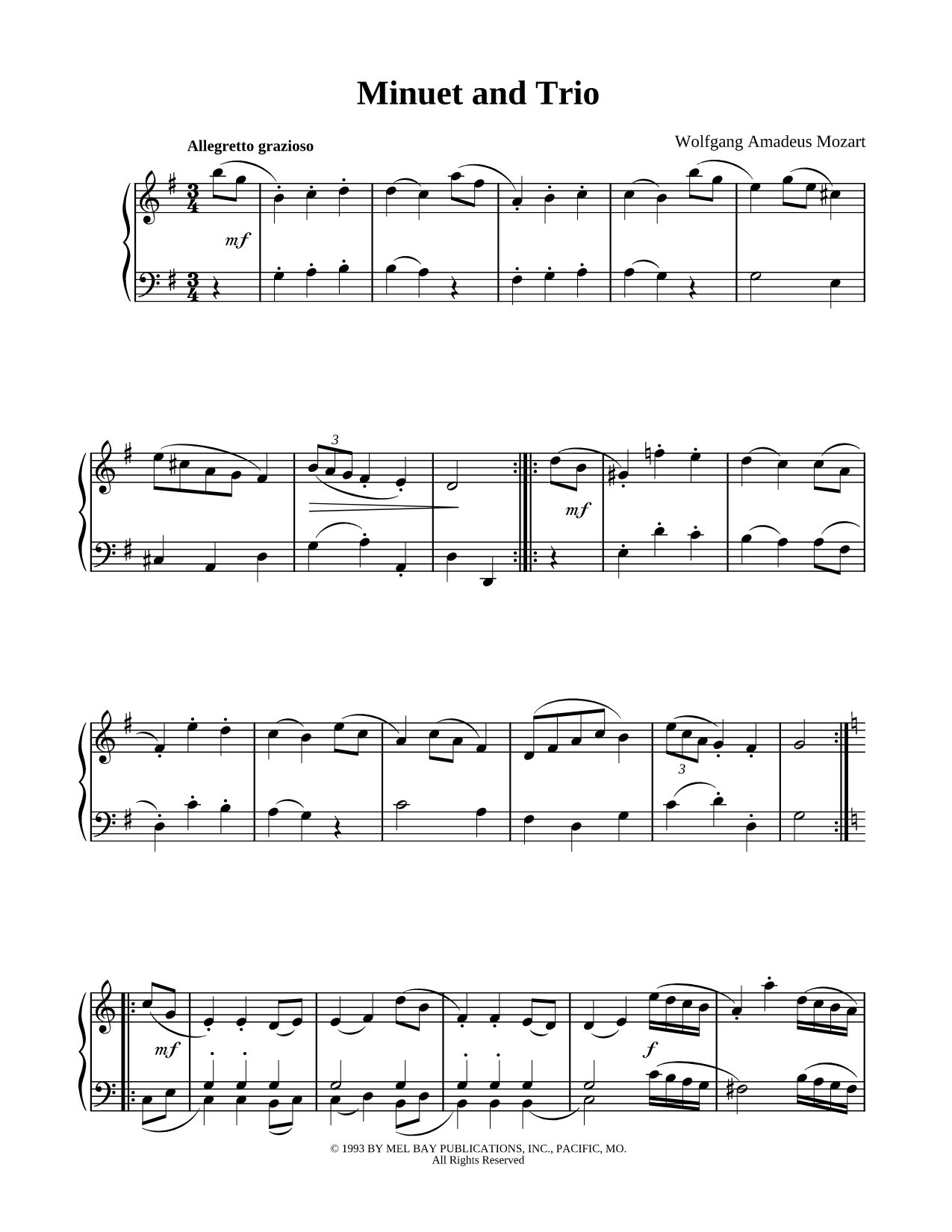 Minuet and Trio in G Major