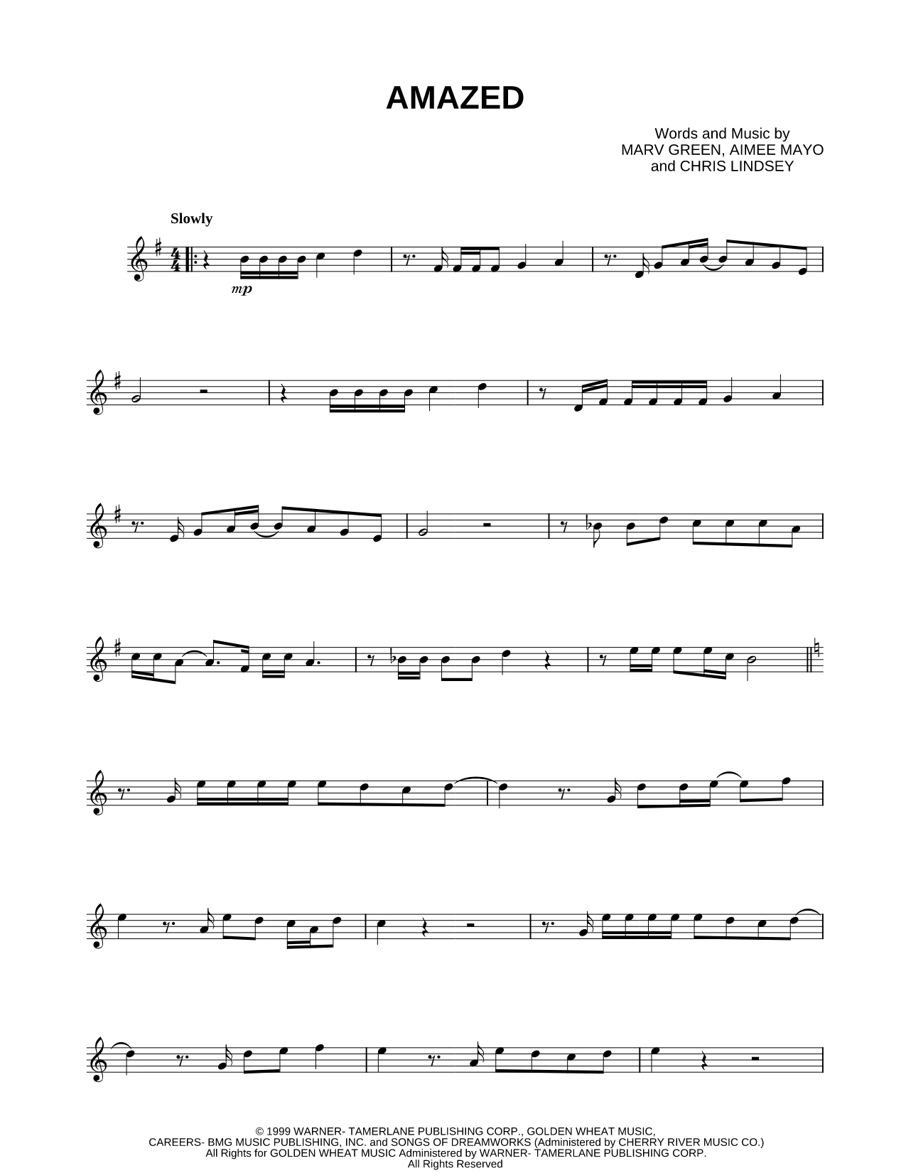 Amazed - Clarinet