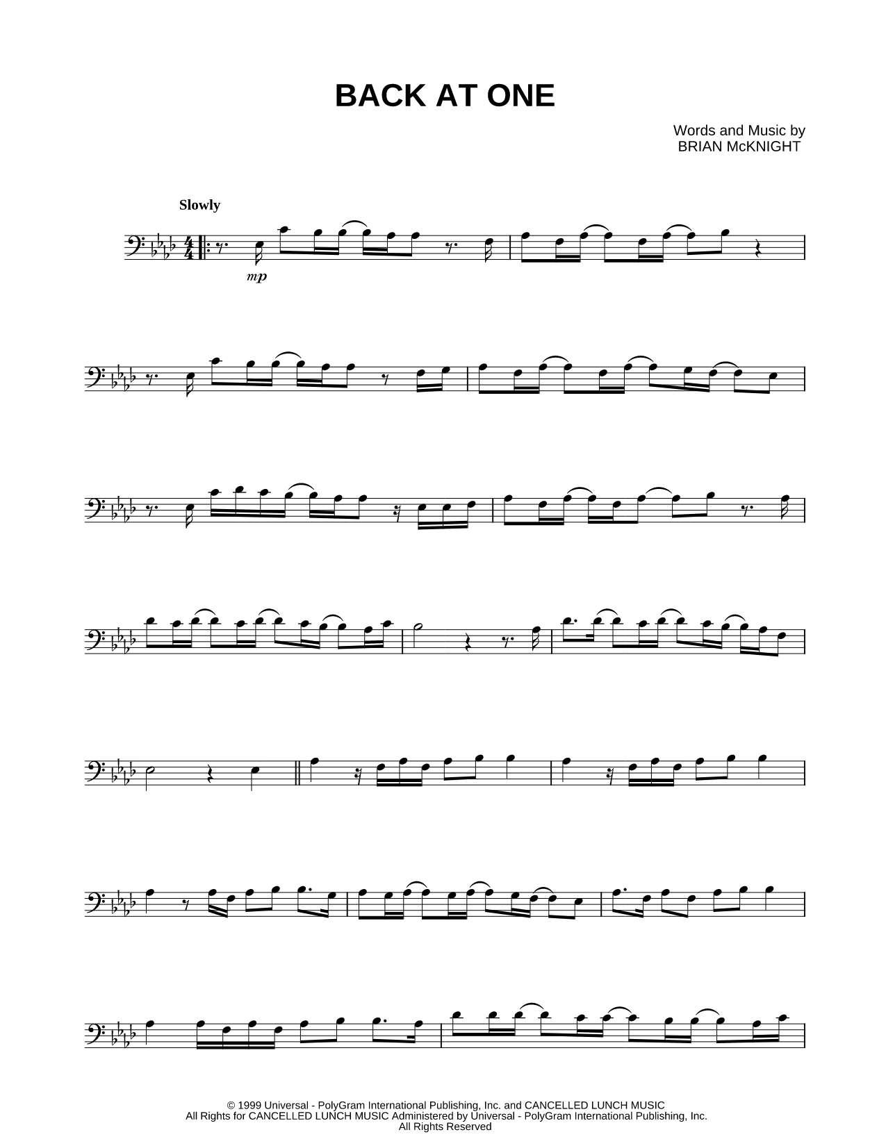 Back at One