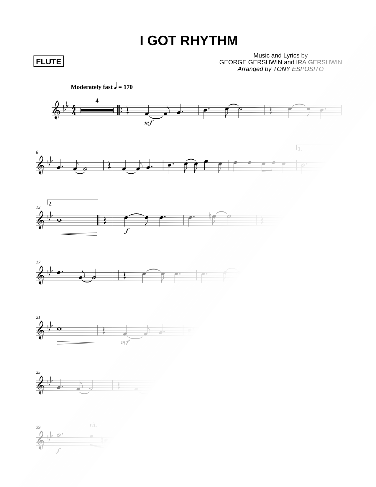 I Got Rhythm - Flute