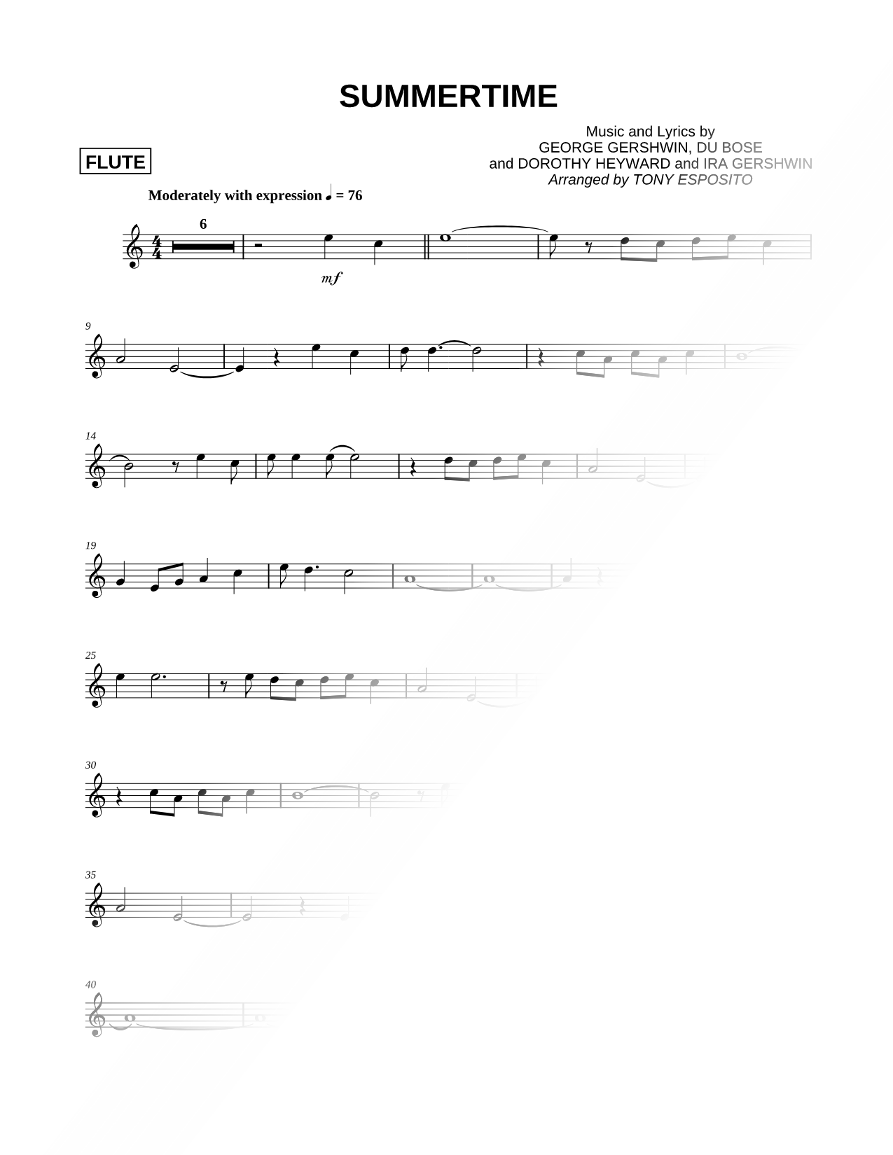Summertime - Flute