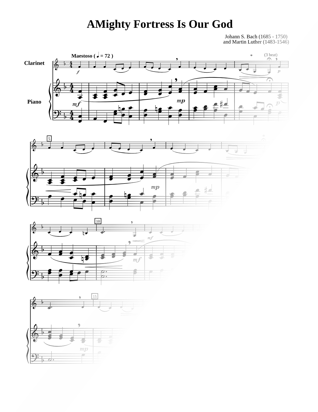 A Mighty Fortress Is Our God, BWV 302