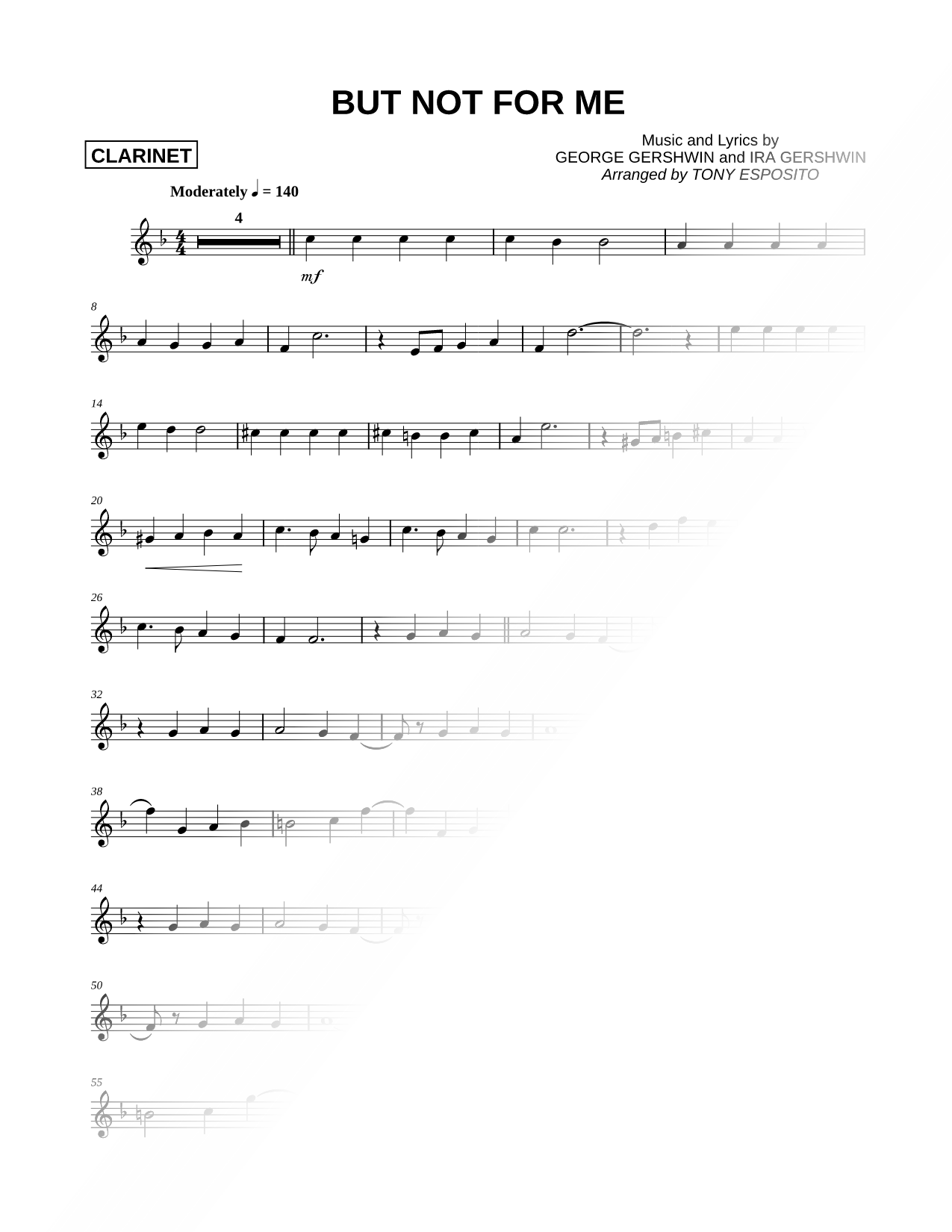 But Not for Me - Clarinet