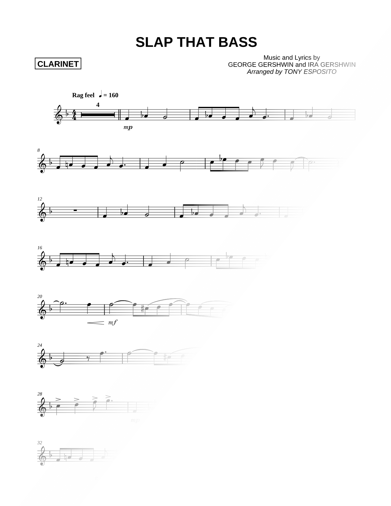 Slap That Bass - Clarinet