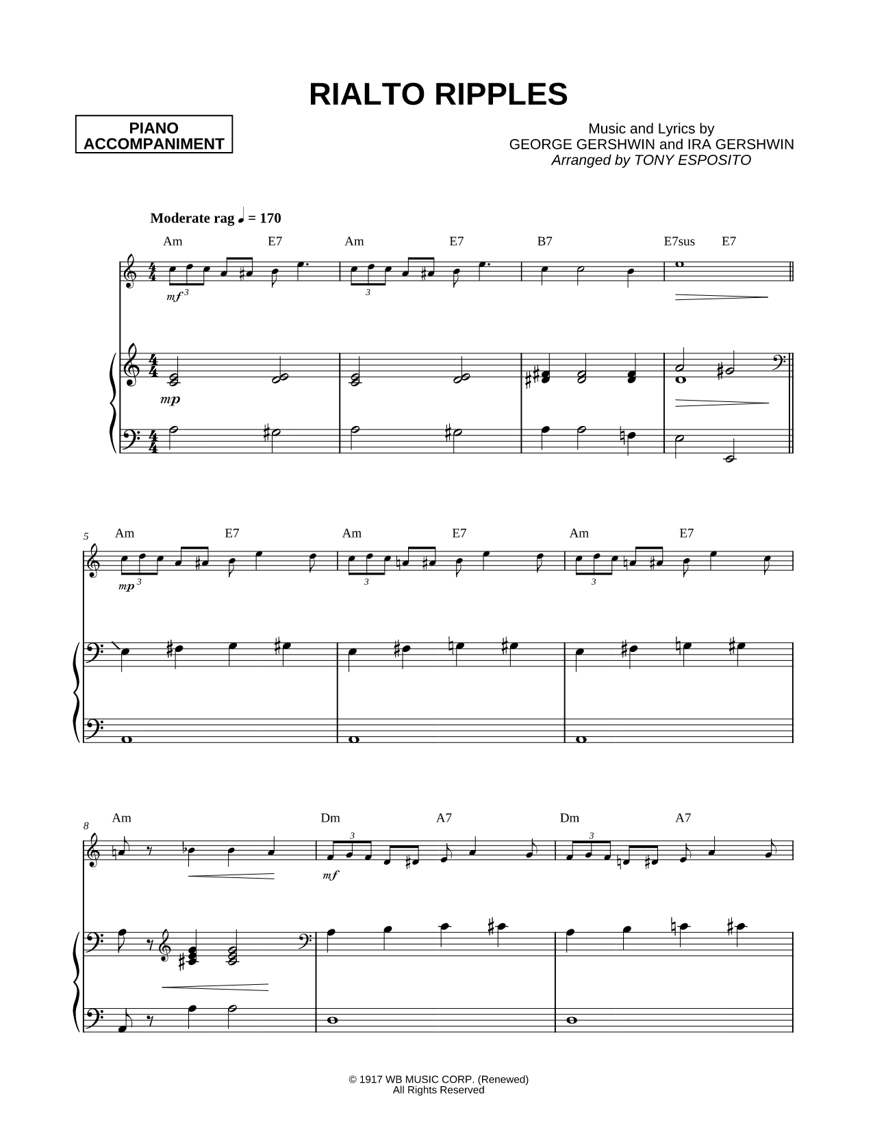 Rialto Ripples - Piano Accompaniment