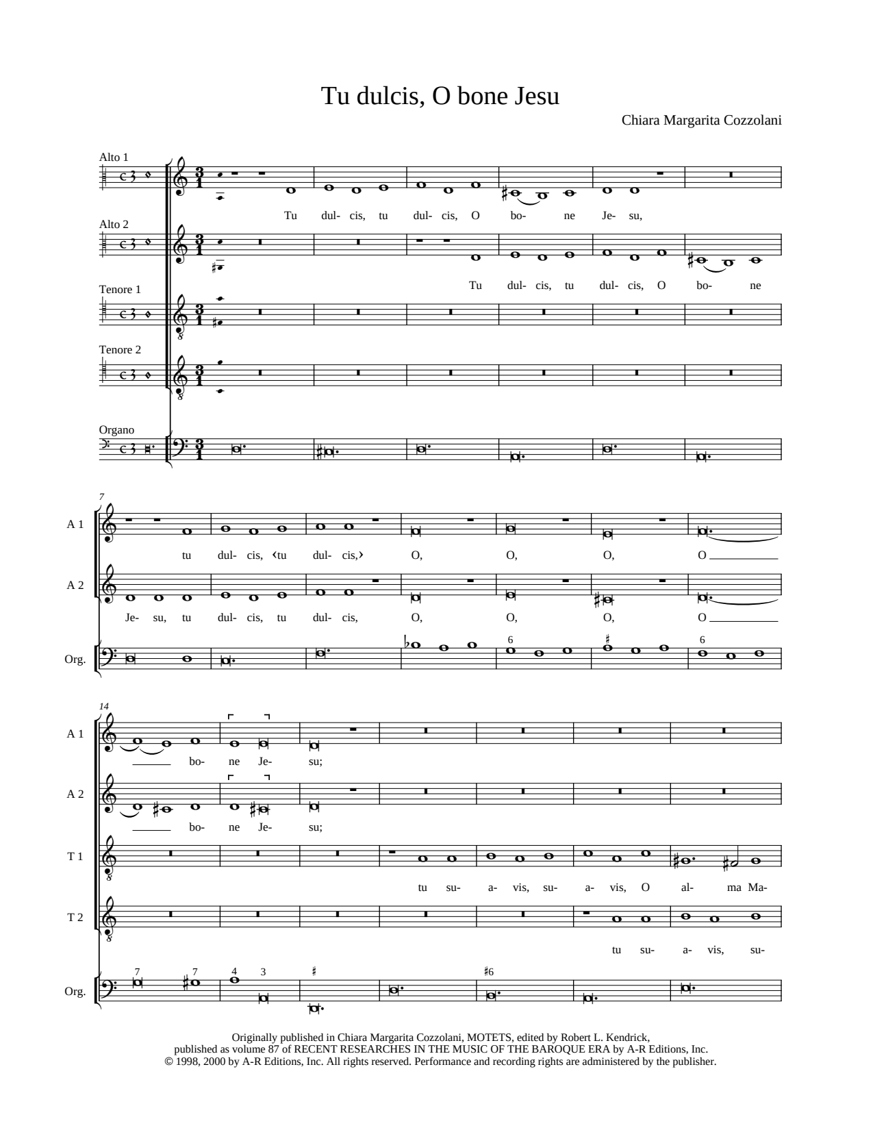 Tu dulcis, O bone Jesu