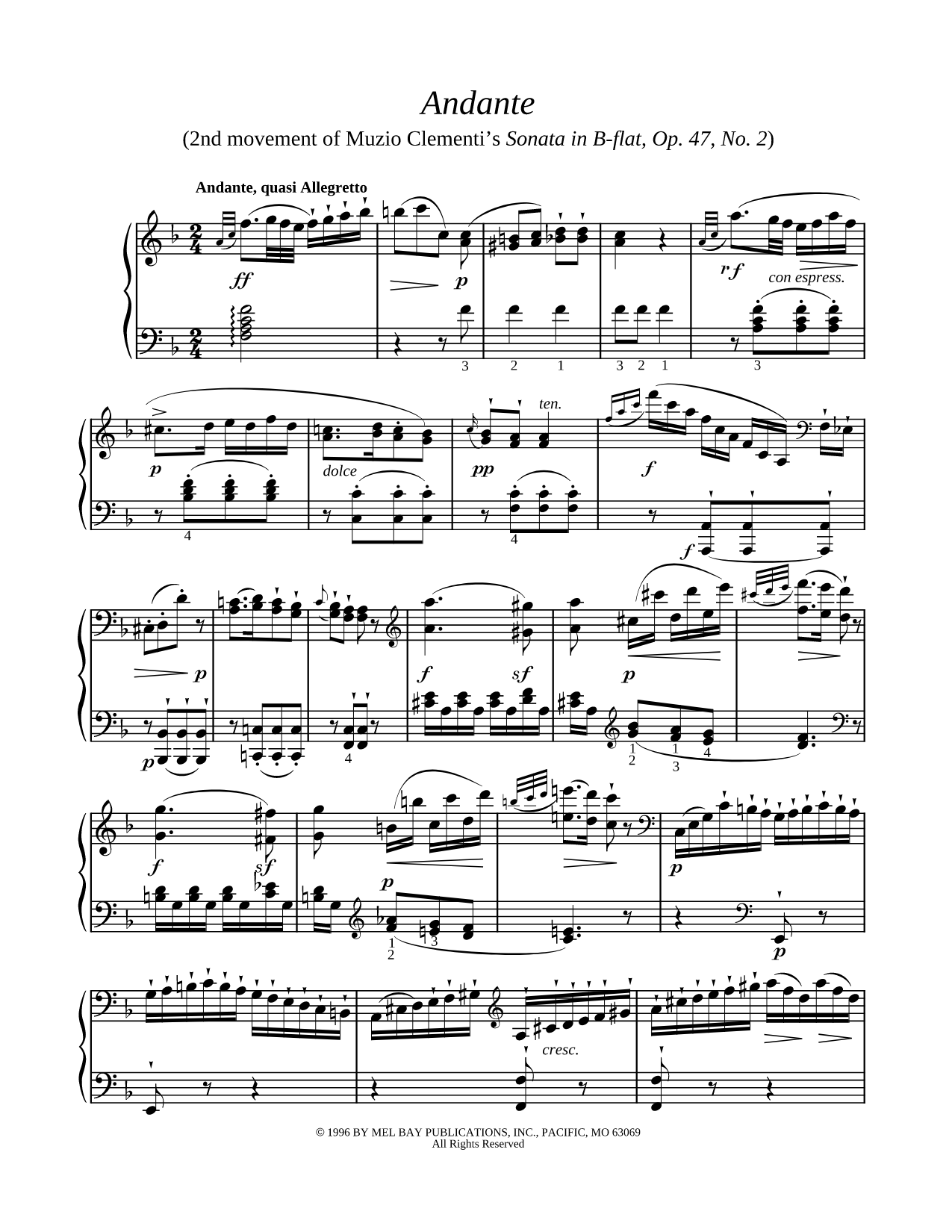 Sonata in B-Flat, Opus 47, No. 2: II. Andante