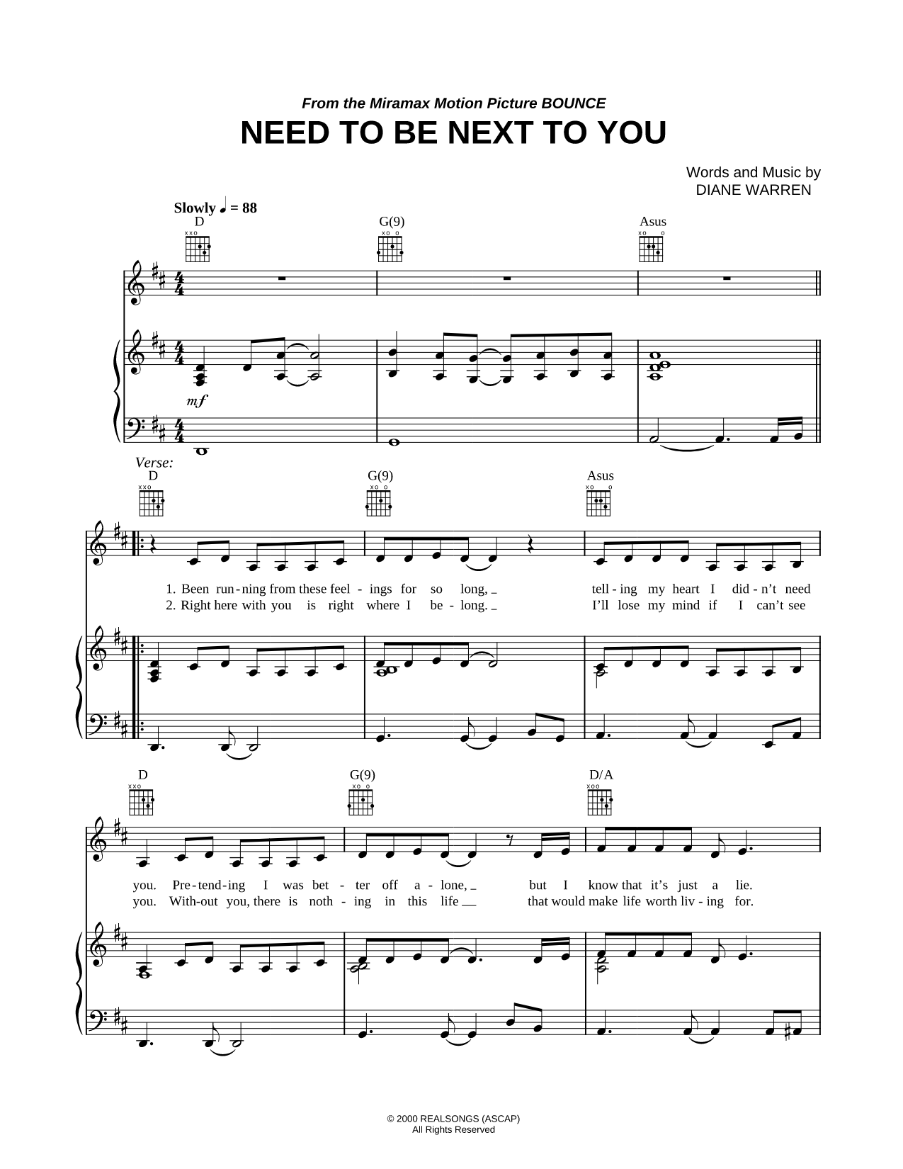Need To Be Next To You